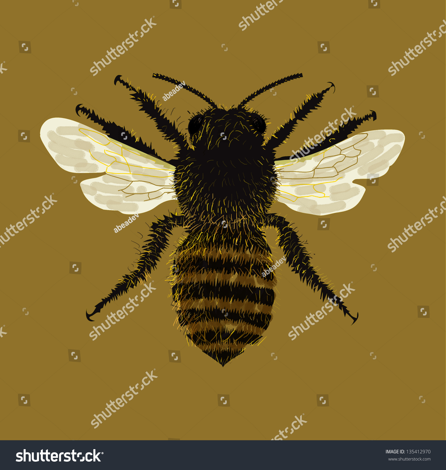 Bee Stock Illustration 135412970 - Shutterstock