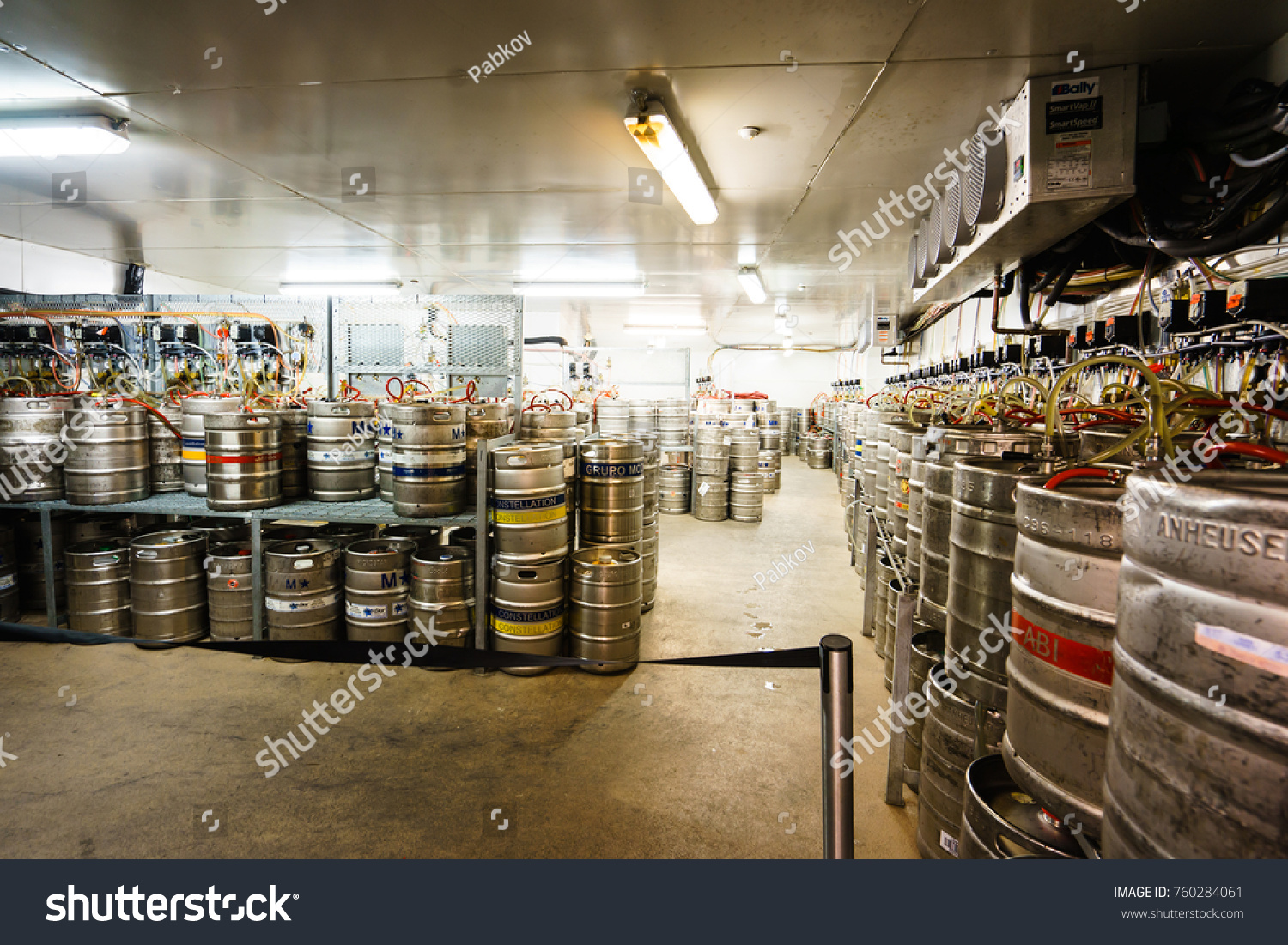 246 Keg Usa Images Stock Photos Vectors Shutterstock   Stock Photo Beer System In Madison Square Garden In New York Usa October Lots Of Kegs 760284061 