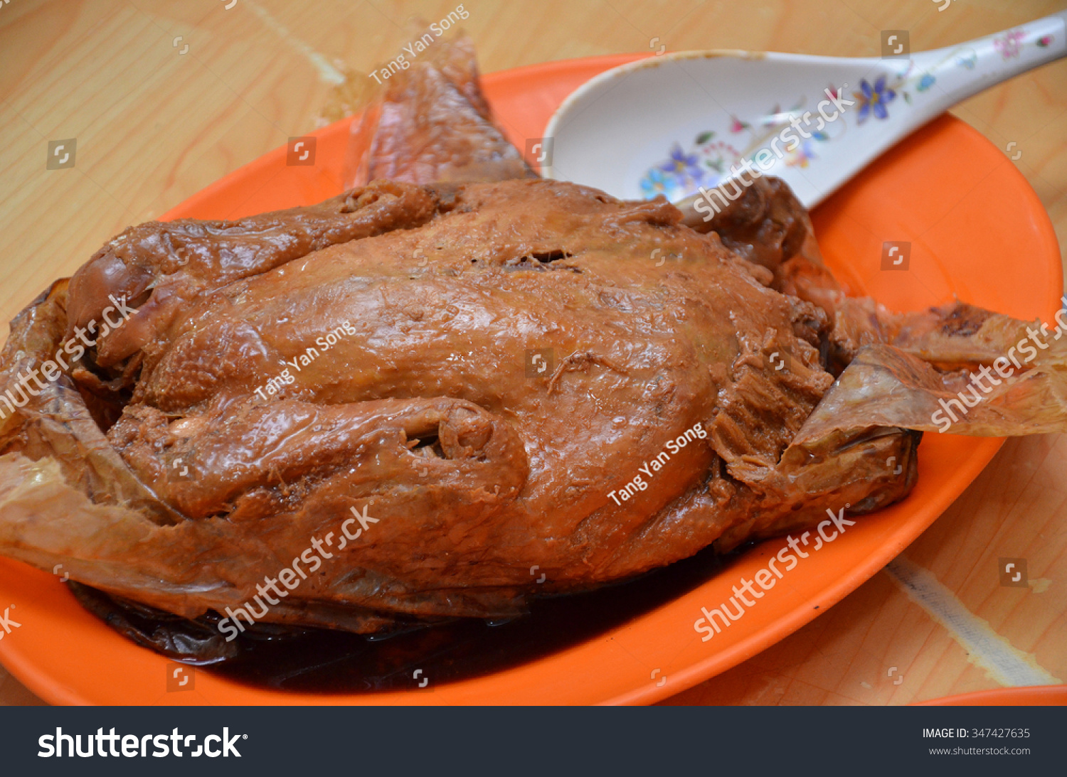 Beggar Chicken Served Restaurant Malaysia Stock Photo Edit Now 347427635