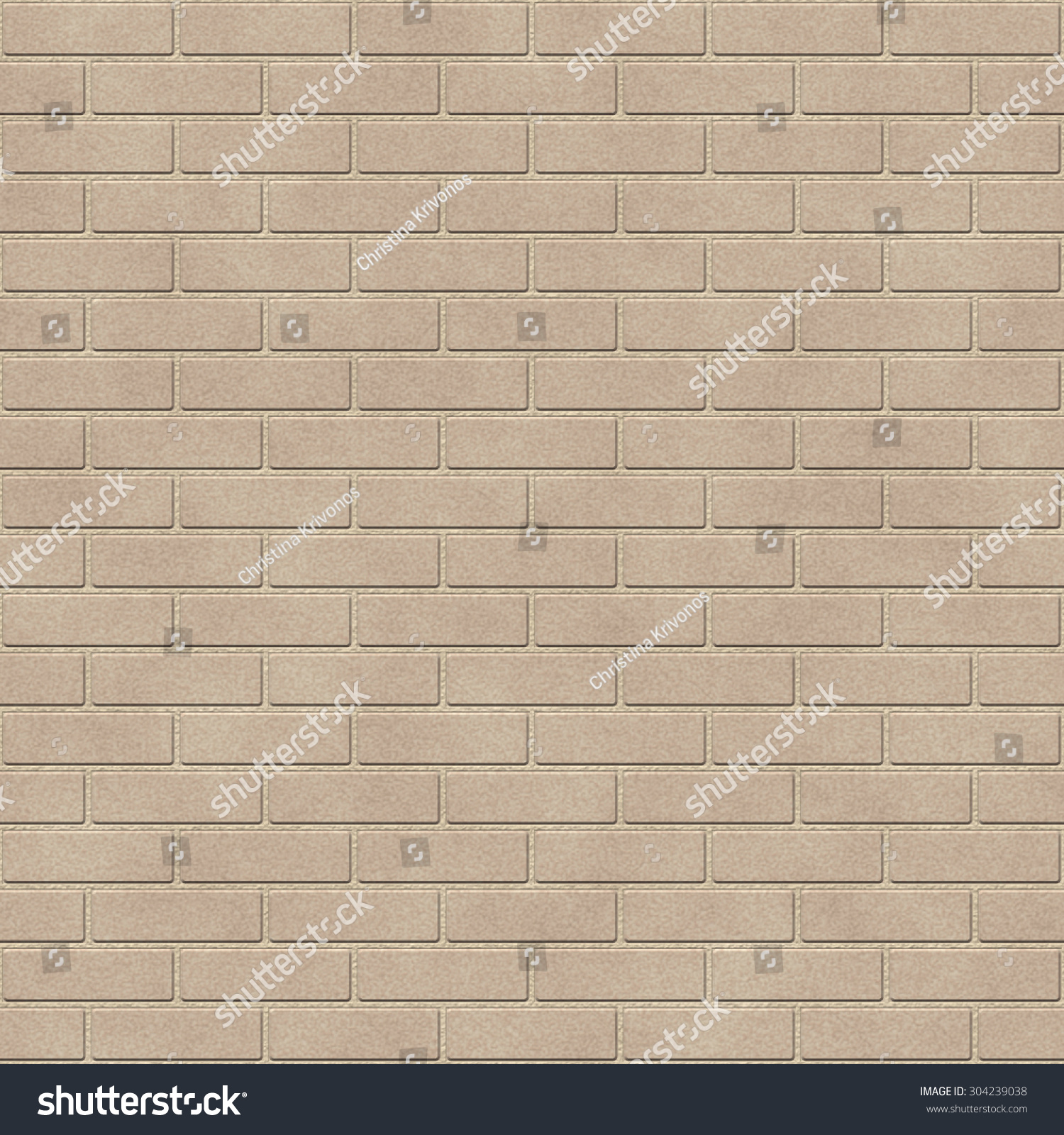 Beige Brick Wall Seamless Texture Background Stock Illustration ...