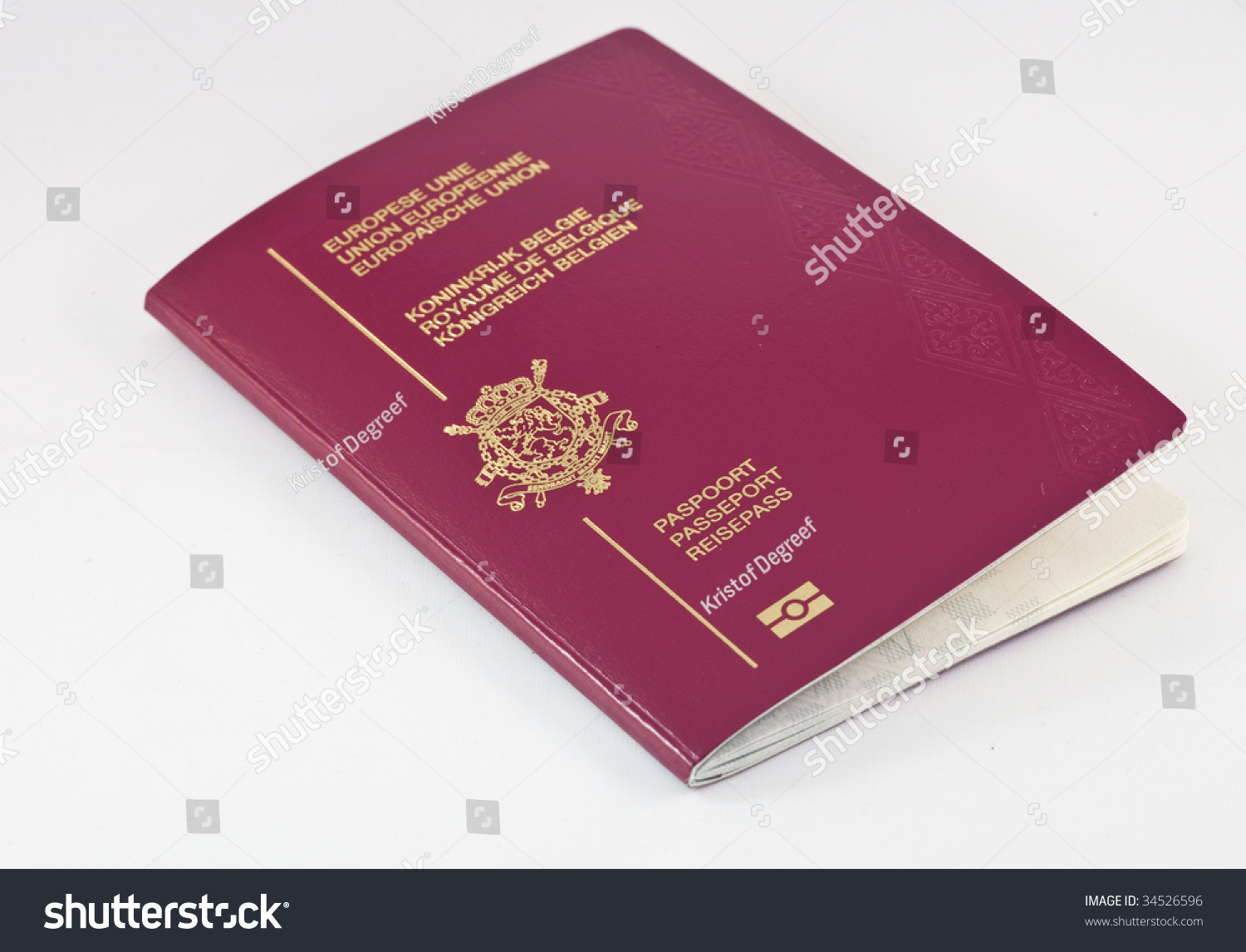 Belgian Travel Passport European Model Stock Photo 34526596 Shutterstock   Stock Photo Belgian Travel Passport European Model 34526596 