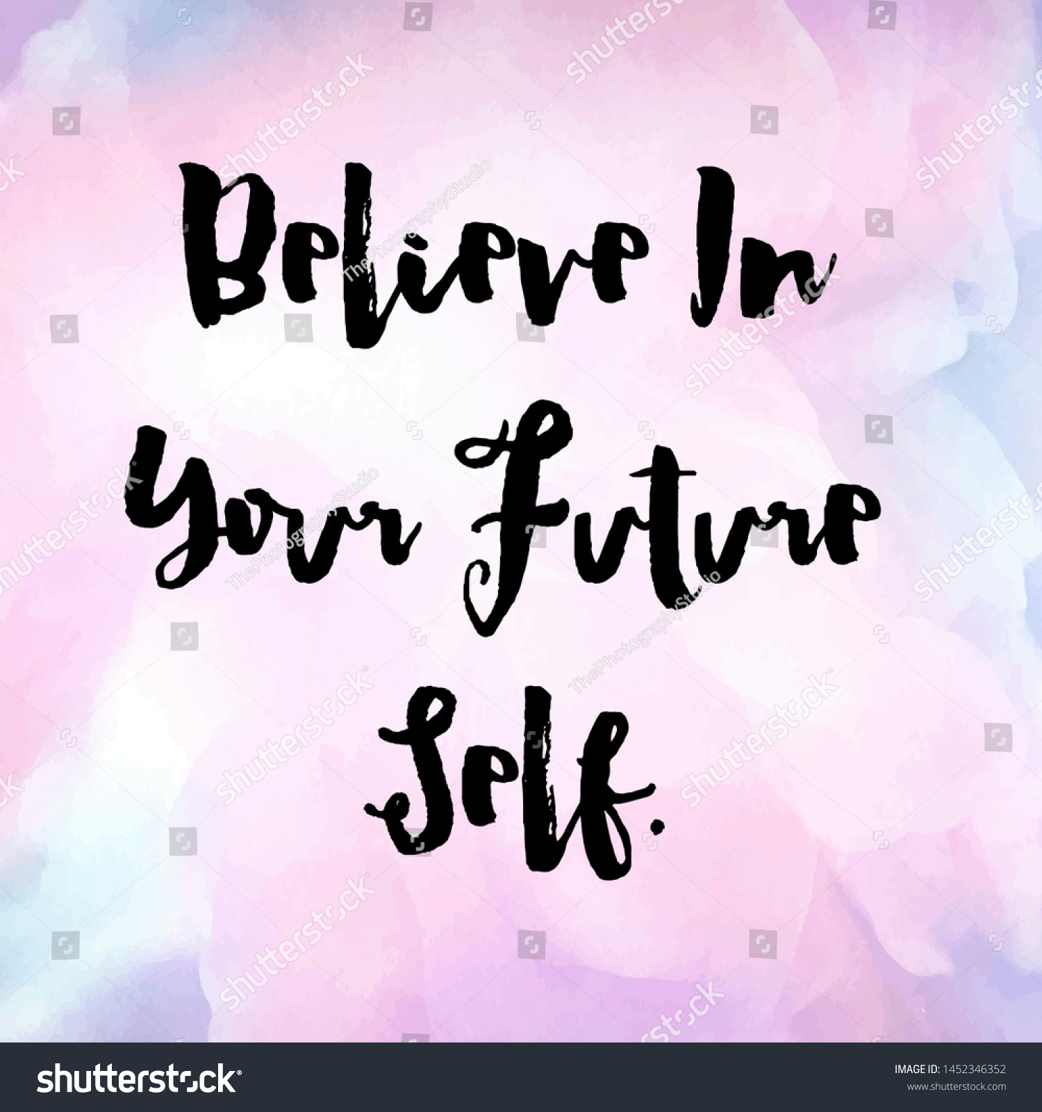 Belive Your Future Self Colourful Background Stock Illustration 1452346352