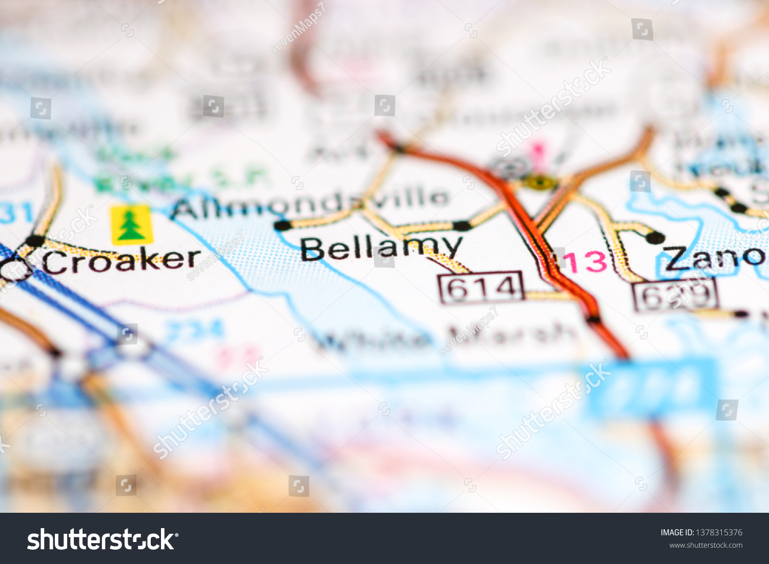 Bellamy Virginia Usa On Geography Map Stock Photo Edit Now 1378315376