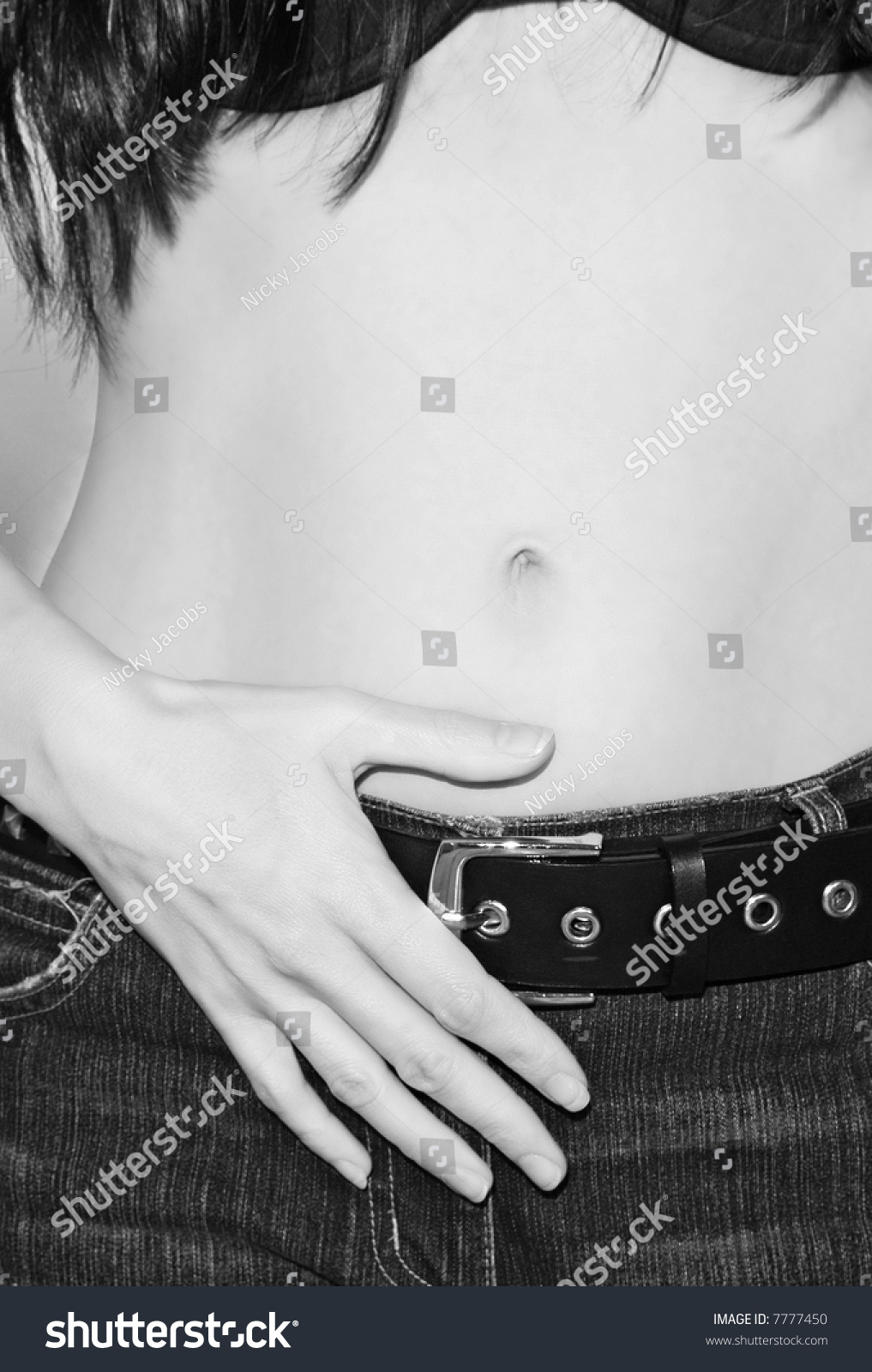 Belly Button Sexy Waist Jeans Stock Photo Shutterstock