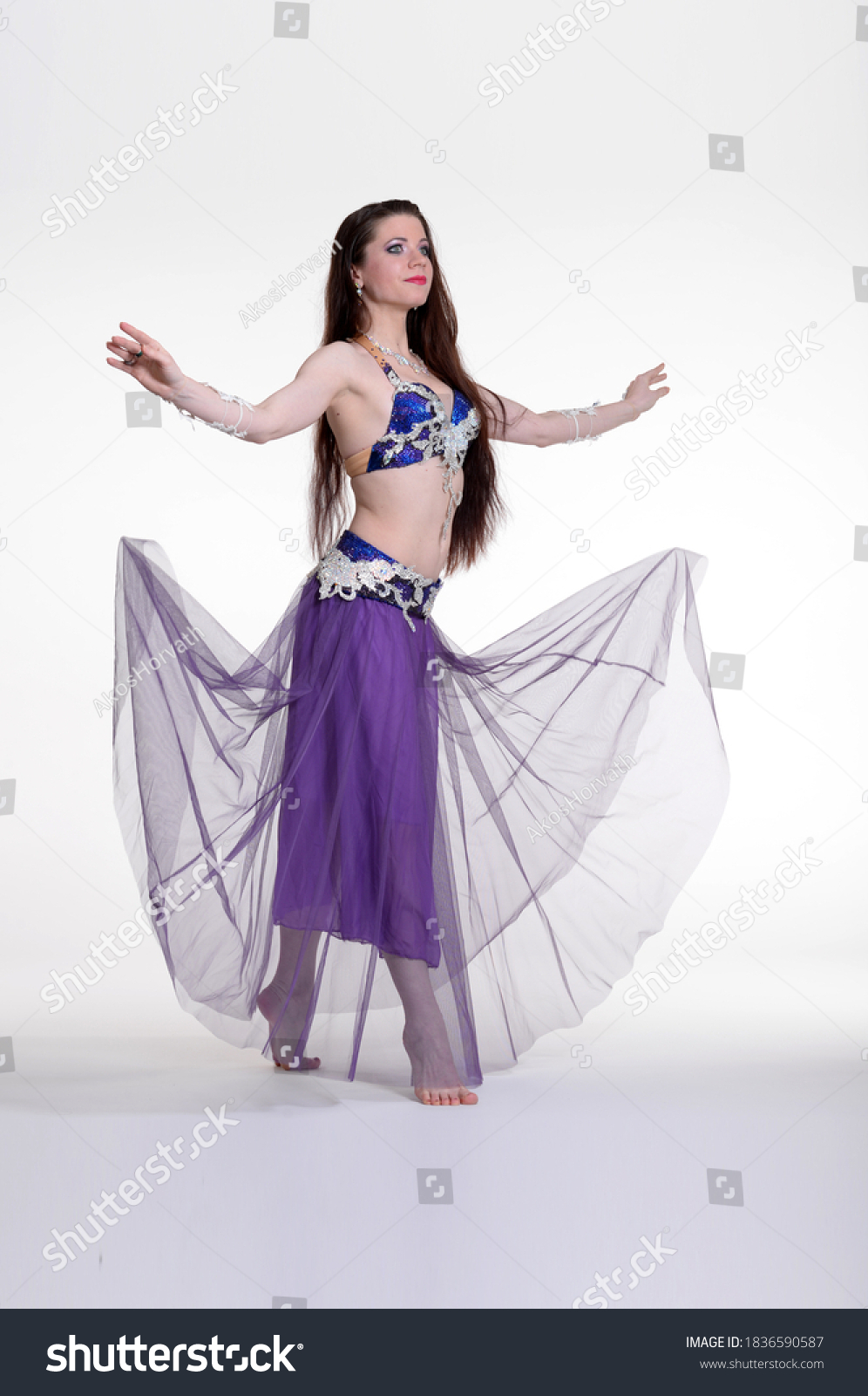 Belly Dancer Woman Studio Photography Belly Stock Photo 1836590587 ...