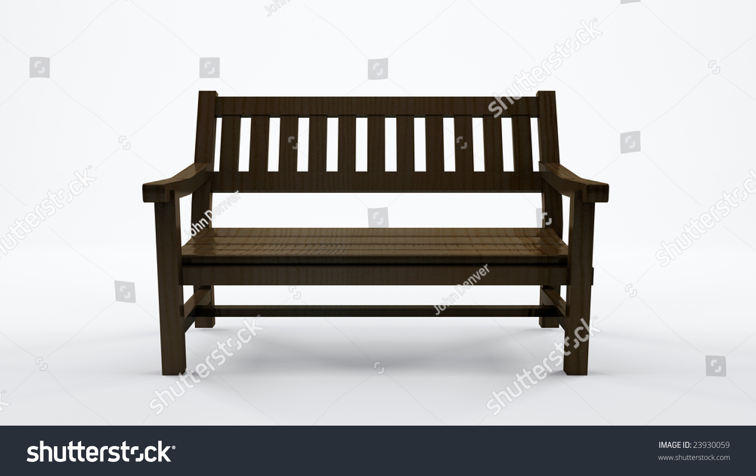 Bench On White Background Stock Photo 23930059 : Shutterstock