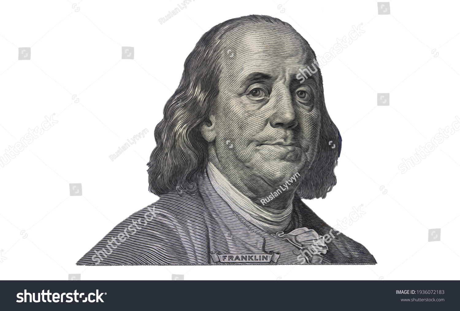 Benjamin Franklin Cut On New 100 Stock Photo 1936072183 | Shutterstock