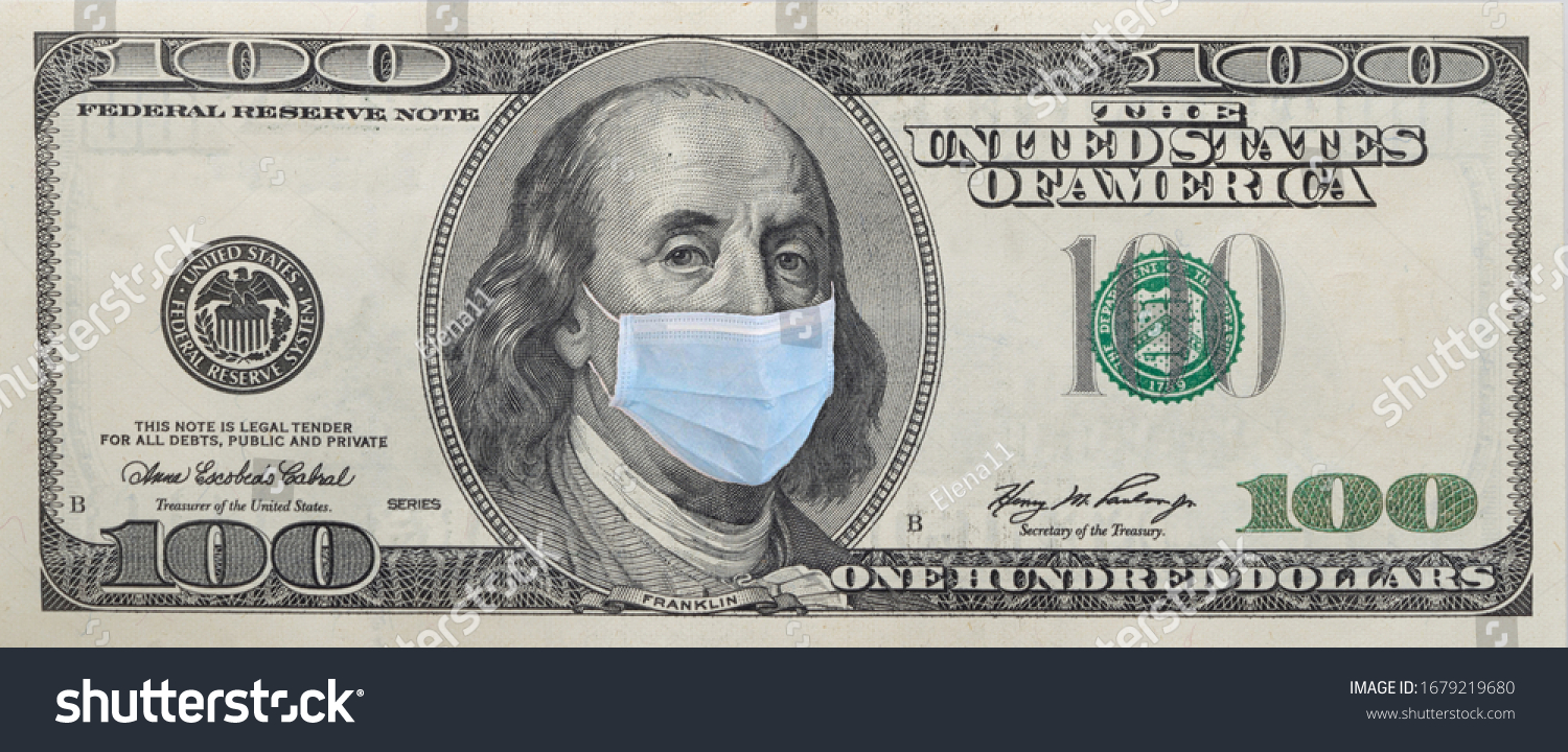 Benjamin Franklin Mask On 100 Dollar Stock Photo (Edit Now) 1679219680