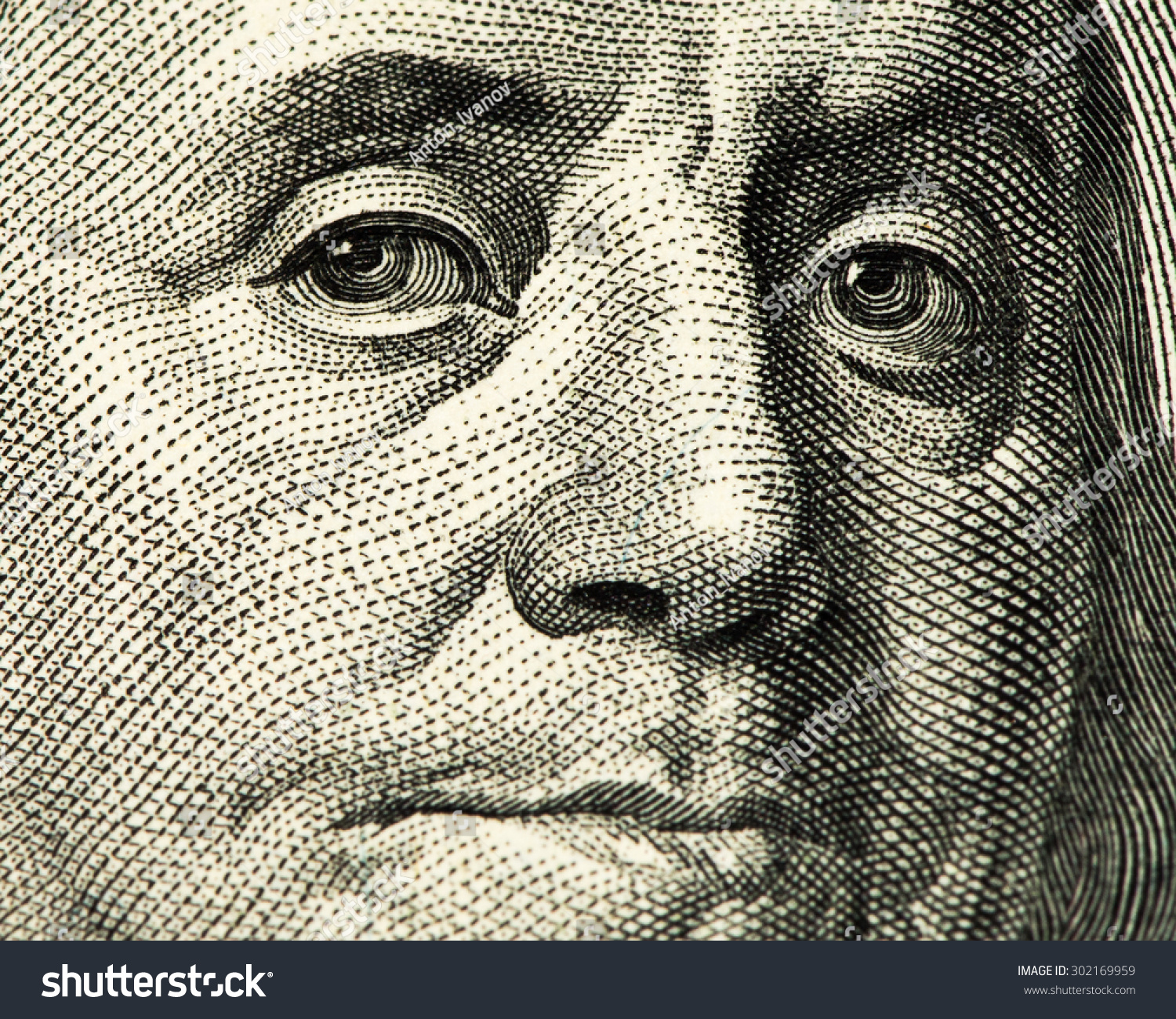 Benjamin Franklin Portrait On A 100 Us Dollars Bank Note Made In 2006 ...