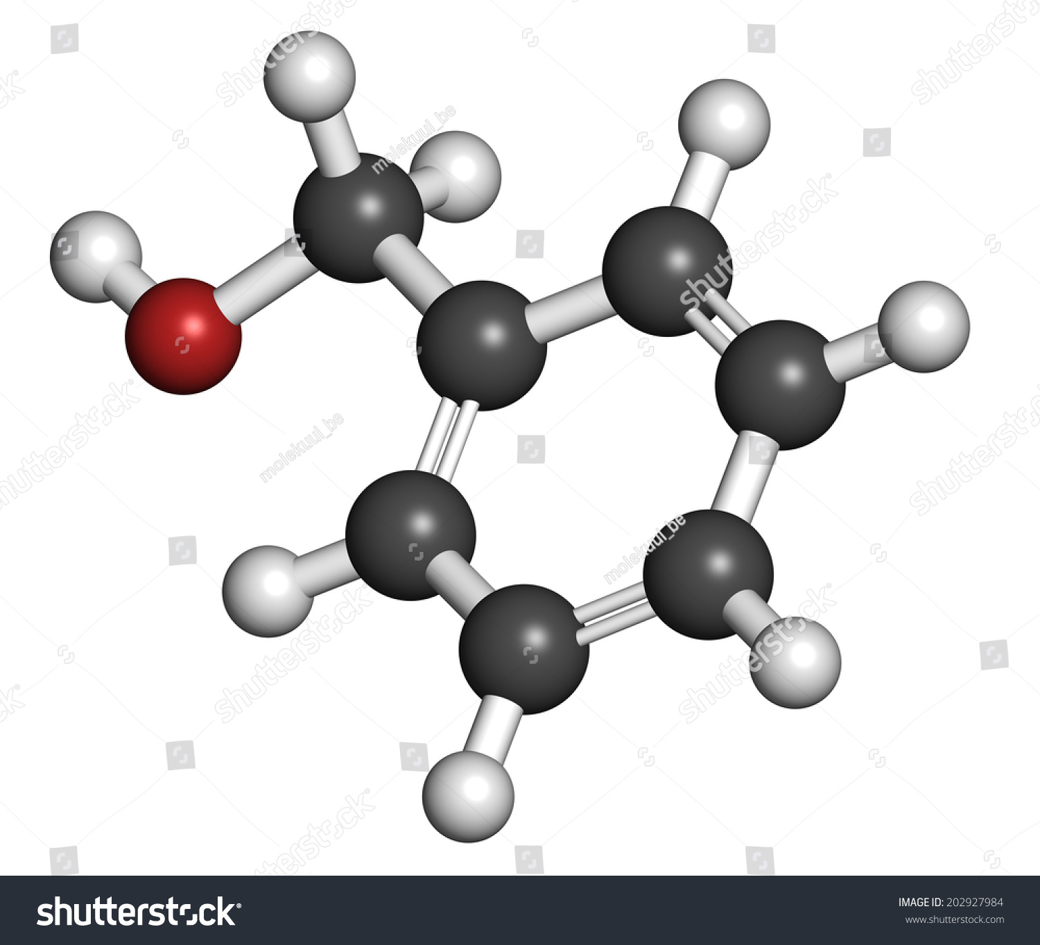 Benzyl Alcohol Solvent Molecule Used Manufacture Stock Illustration 202927984