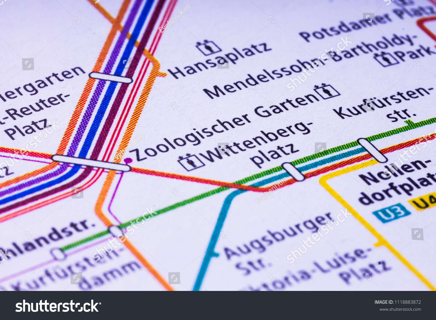 Berlin Ubahn Map Stock Photo Edit Now