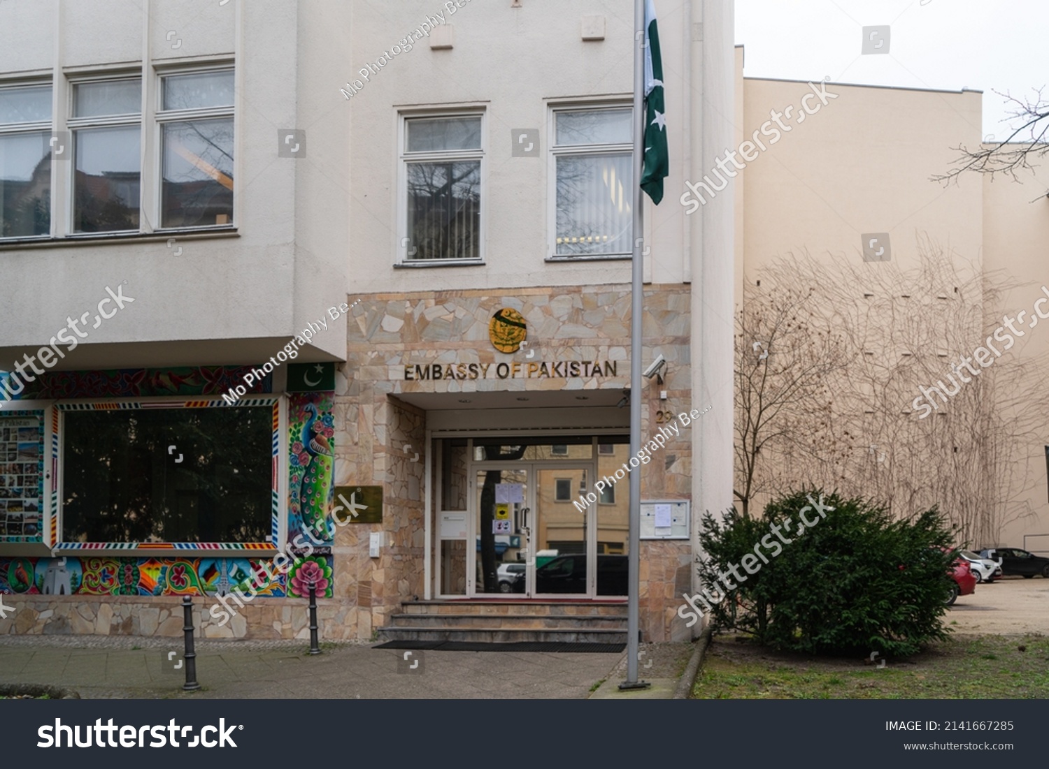 245 Pakistan Embassy Images Stock Photos Vectors Shutterstock   Stock Photo Berlin Wilmersdorf The Embassy Of Pakistan In Berlin Is The Diplomatic Representation Of 2141667285 