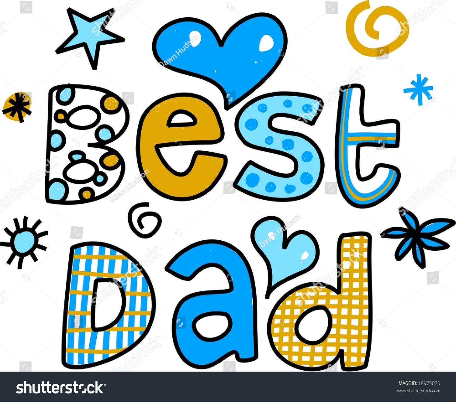 Best Dad Stock Illustration 18975070 - Shutterstock