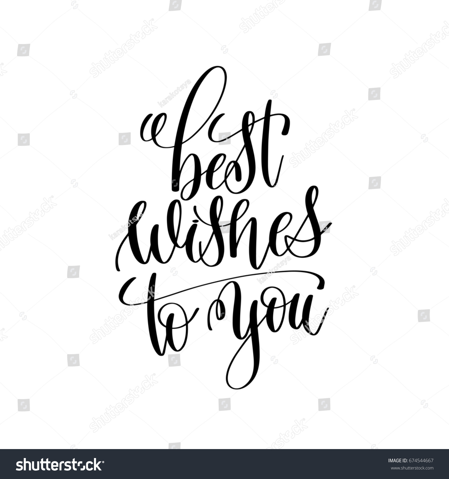 best-wishes-you-black-white-modern-stock-illustration-674544667