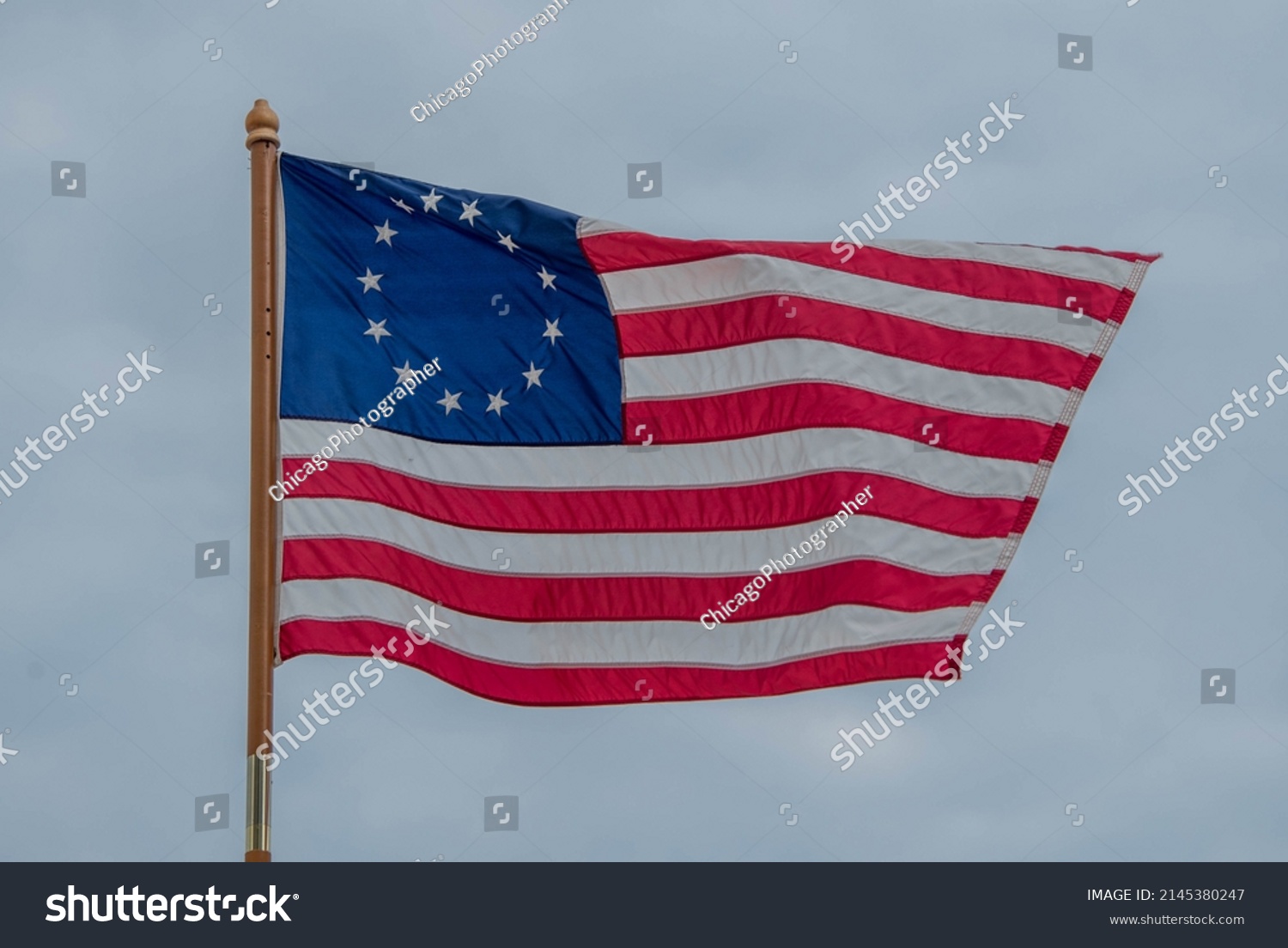 Betsy Ross 13 Thirteen Star Flag Stock Photo 2145380247 | Shutterstock