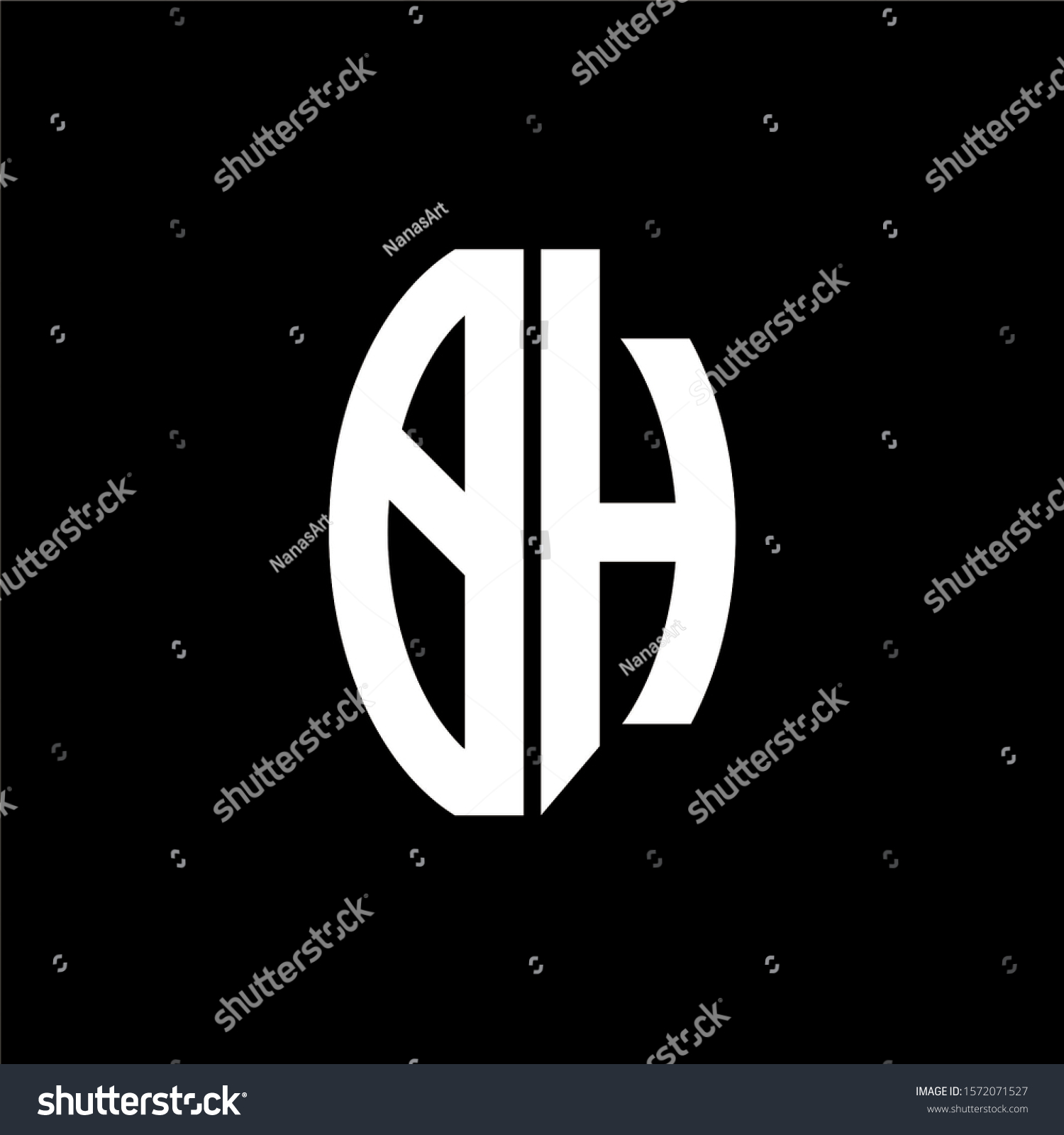 Bh Logo Monogram Designs Template Isolated Stock Illustration ...