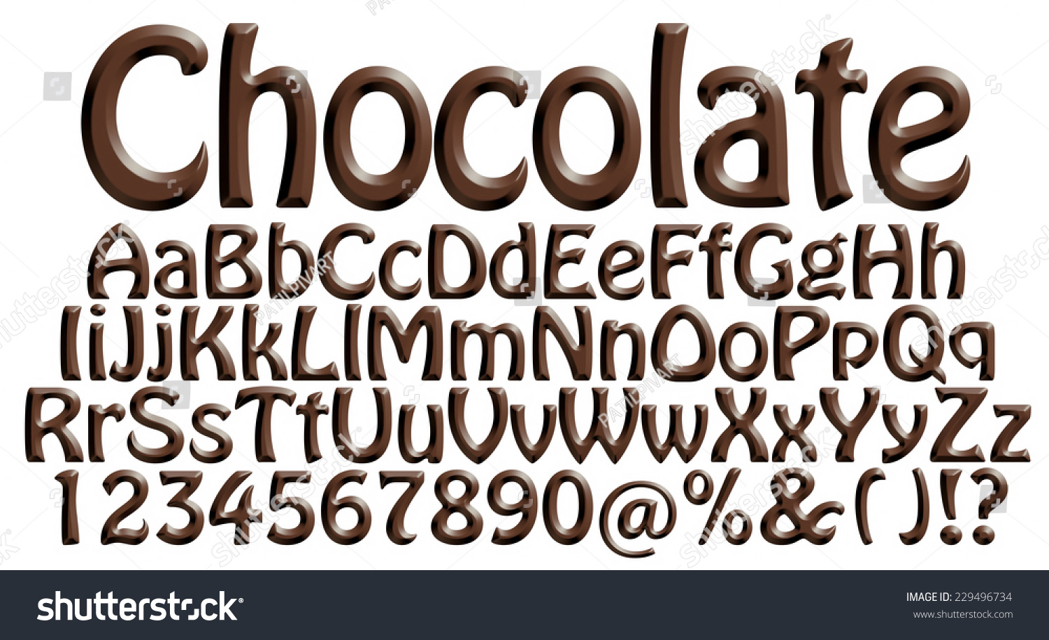 Big Small Letters Alphabet Digits Made Stock Illustration 229496734 ...