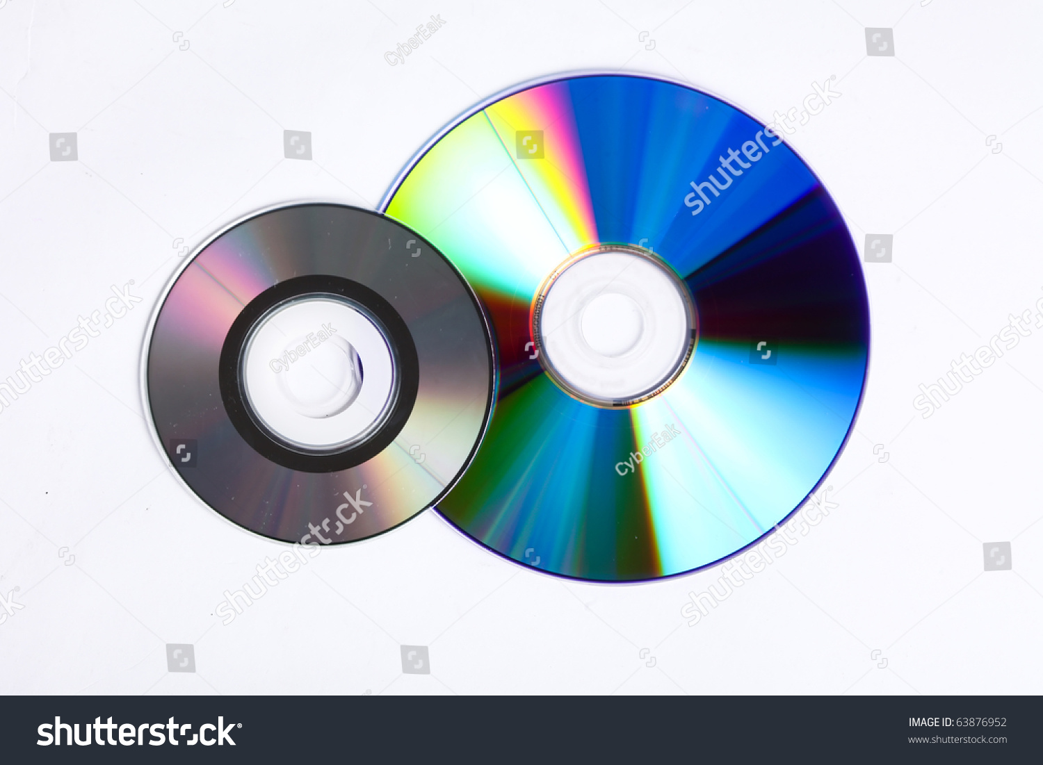 Big Dvd And Small Cd Stacked Stock Photo 63876952 : Shutterstock