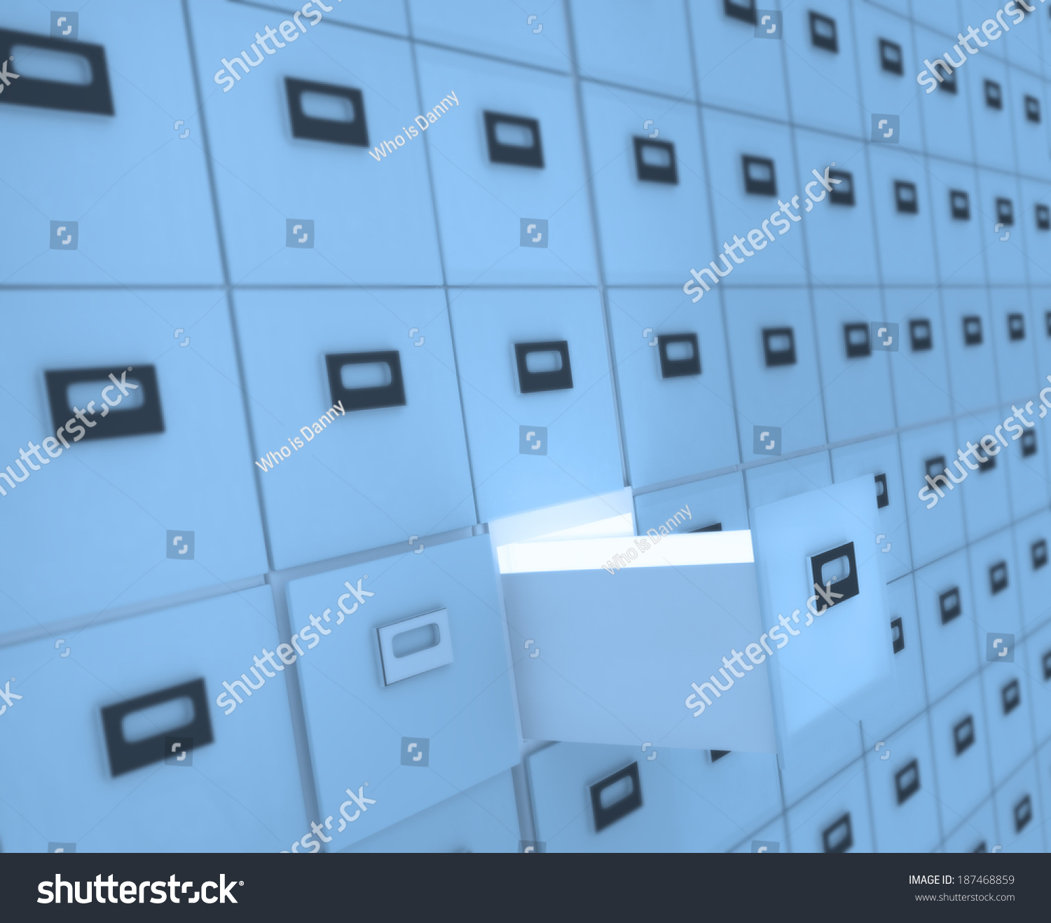 Big File Cabinet Documents Stock Illustration 187468859