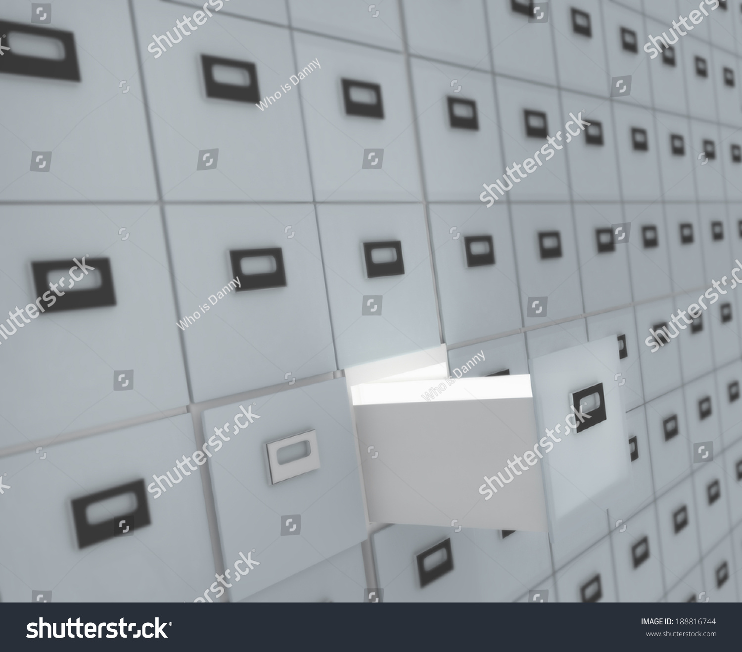 Big File Cabinet Documents Stock Illustration 188816744