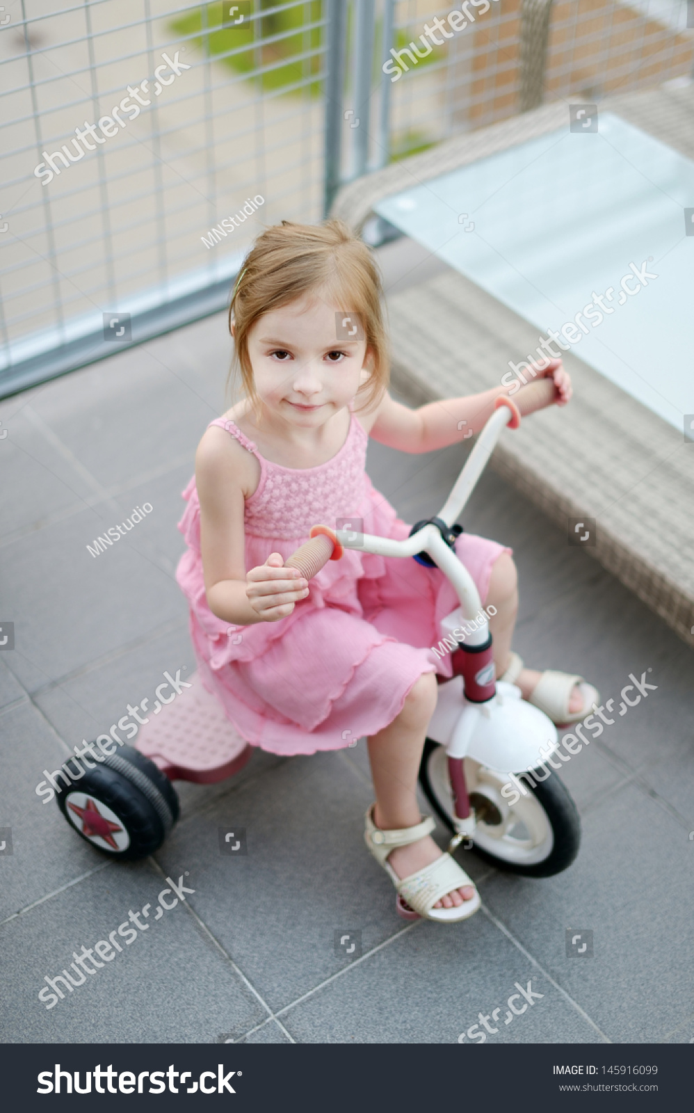 big girl on bike