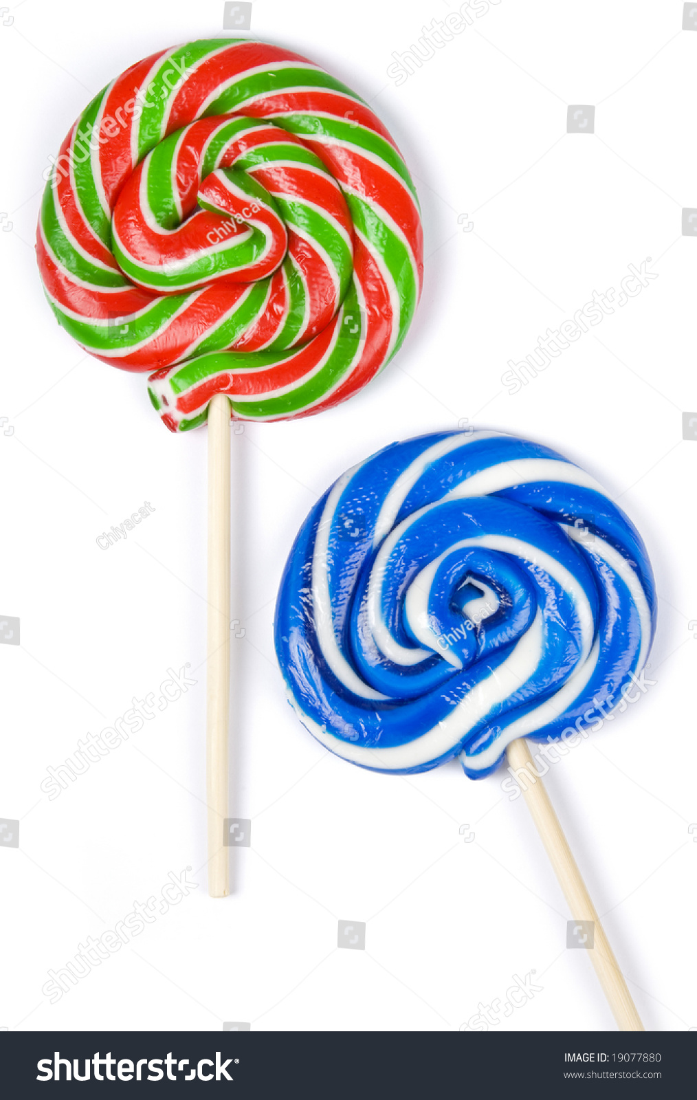 Big Lollipops Isolated On White Stock Photo 19077880 : Shutterstock