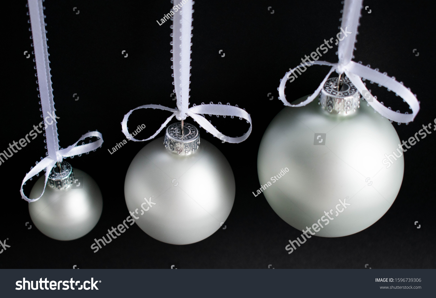 small white christmas balls