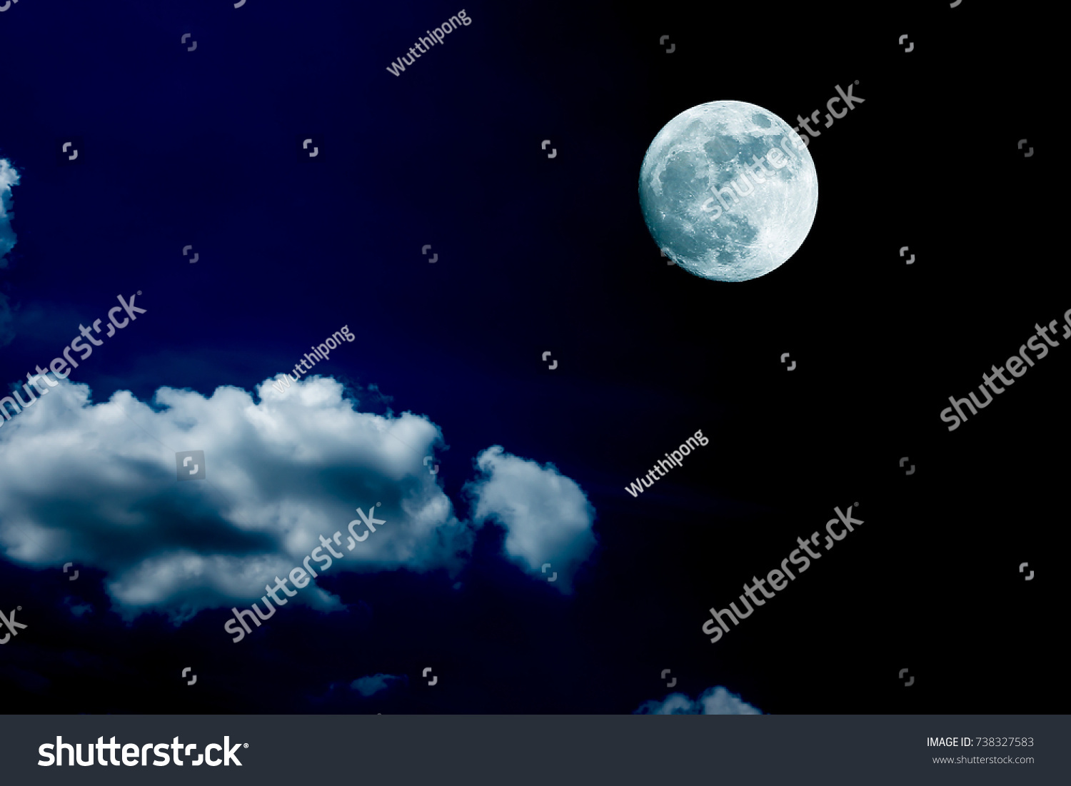Big Moon Background Night Sky Stock Photo 738327583 Shutterstock