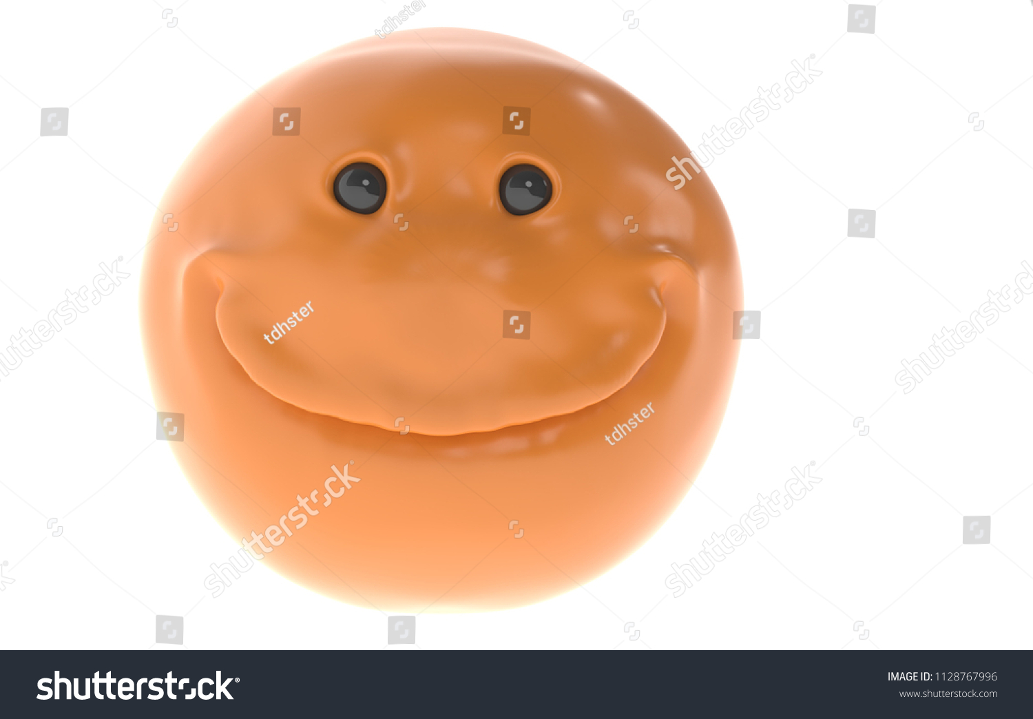 Big Smile Emoticon 3d Illustration Stock Illustration 1128767996 6057