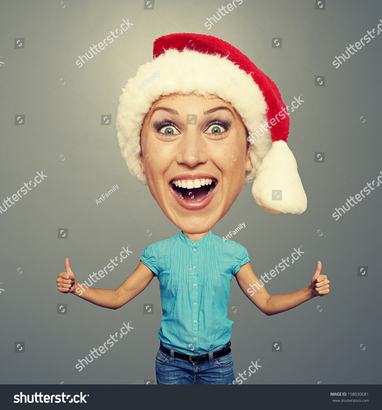 large head santa hat