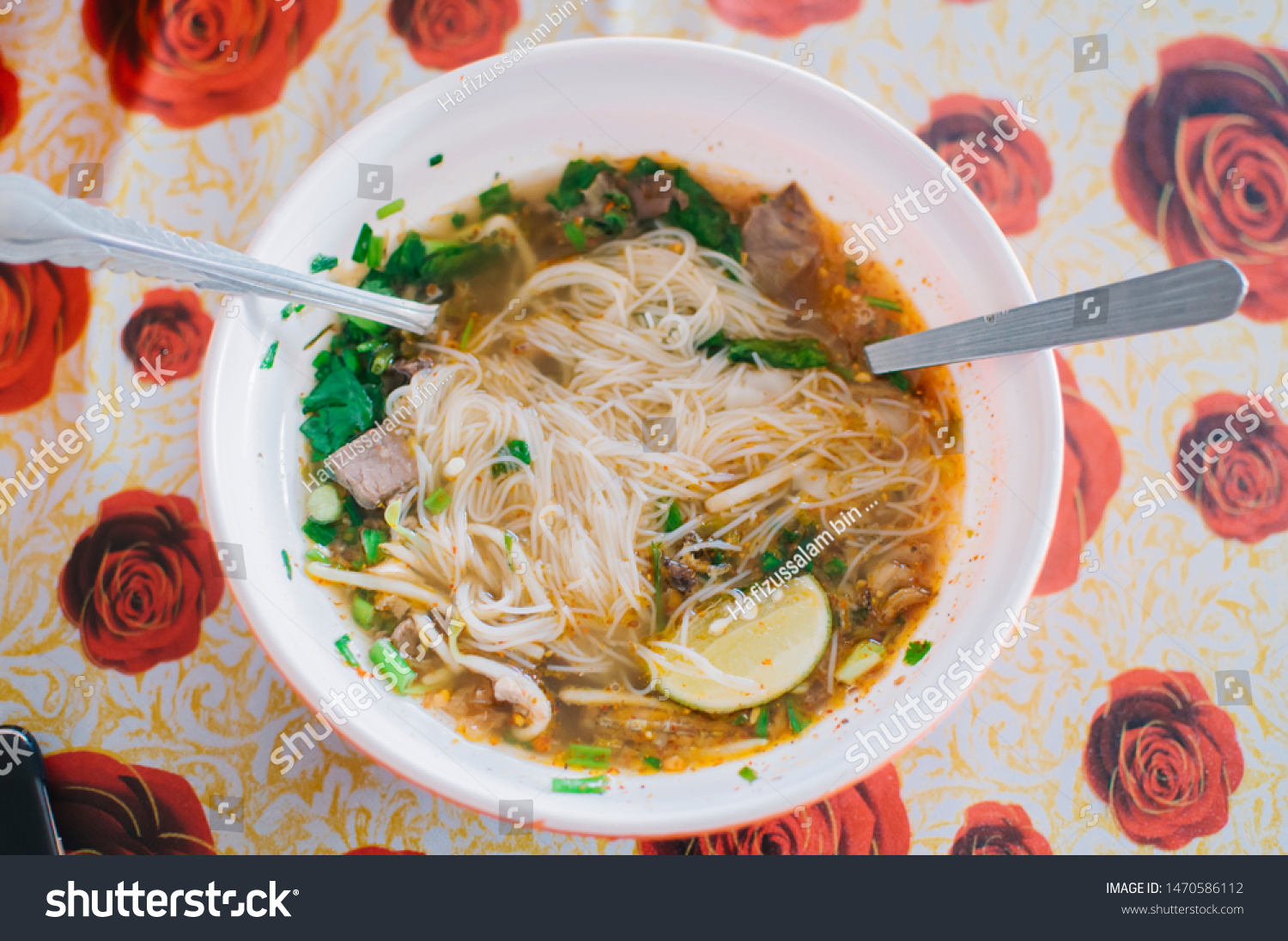 Bihun Supmee Hoon Soup On Table Stock Photo Edit Now 1470586112