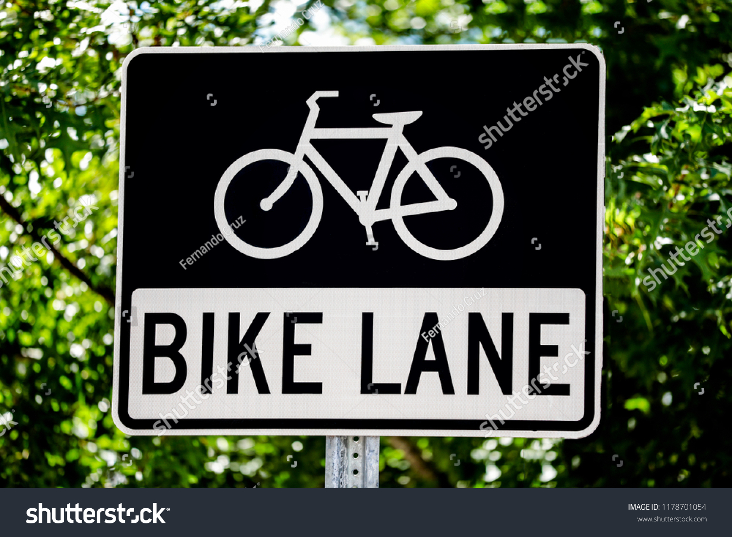 Bike Lane Road Sign Stock Photo 1178701054 | Shutterstock