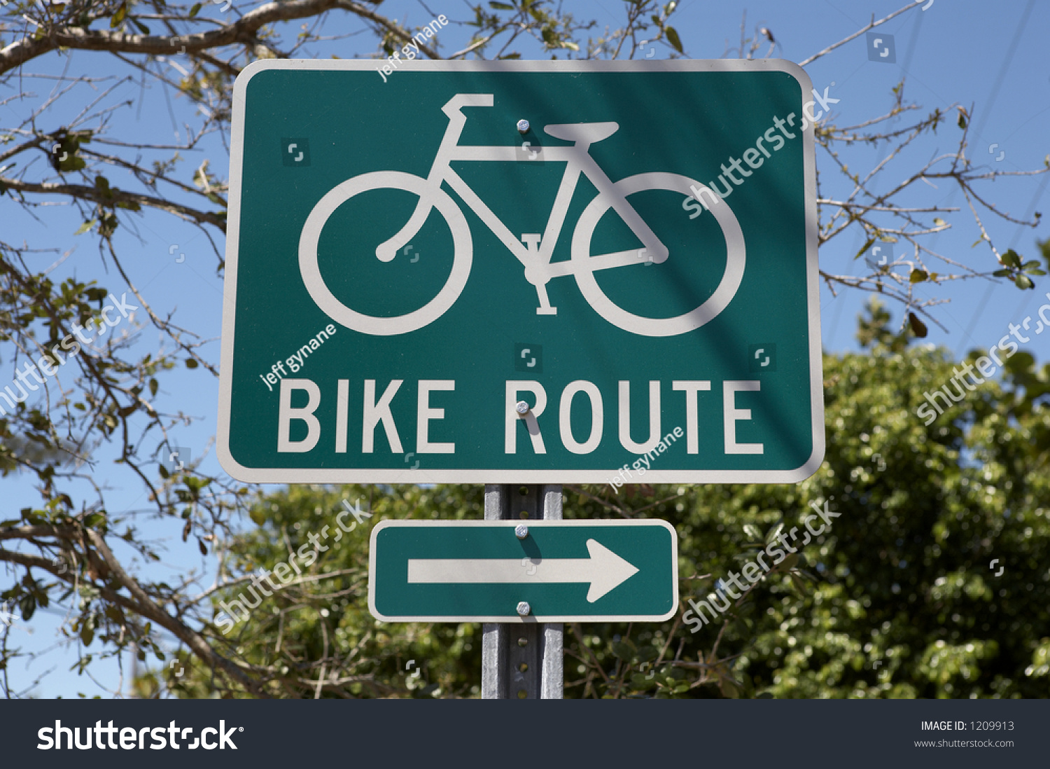 Bike Route Sign, Tourism On The Island Encourages Visitors To Hire ...