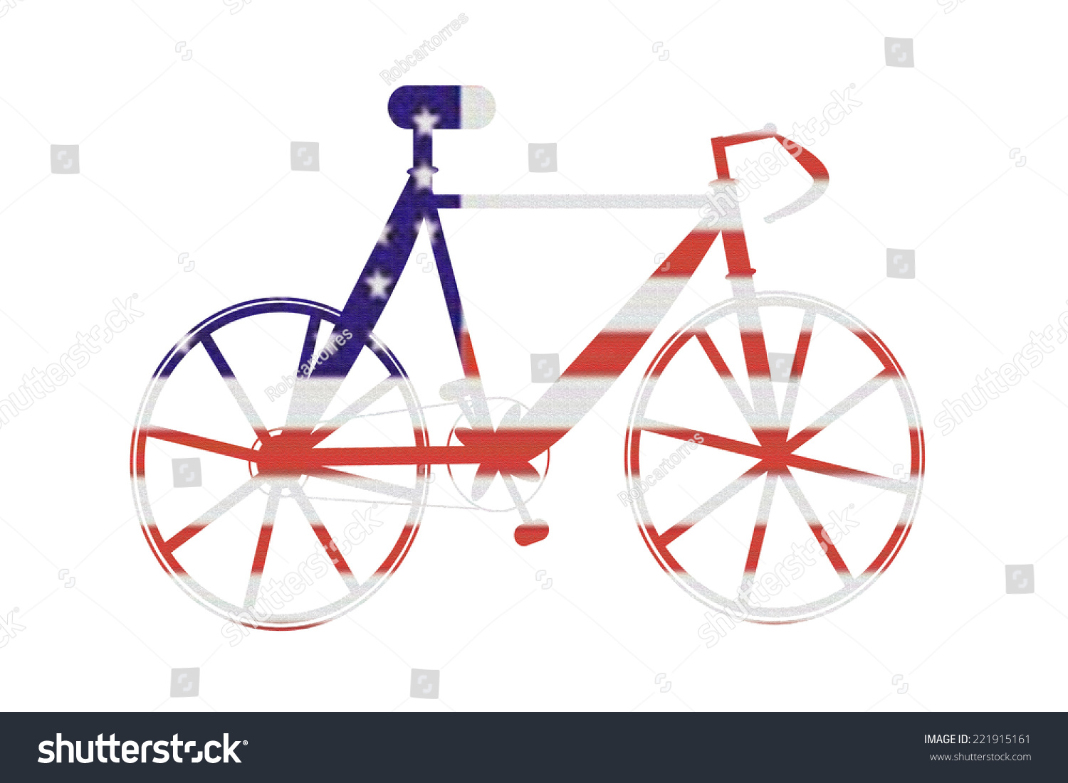 Bike American Flag Stock Illustration 221915161 | Shutterstock