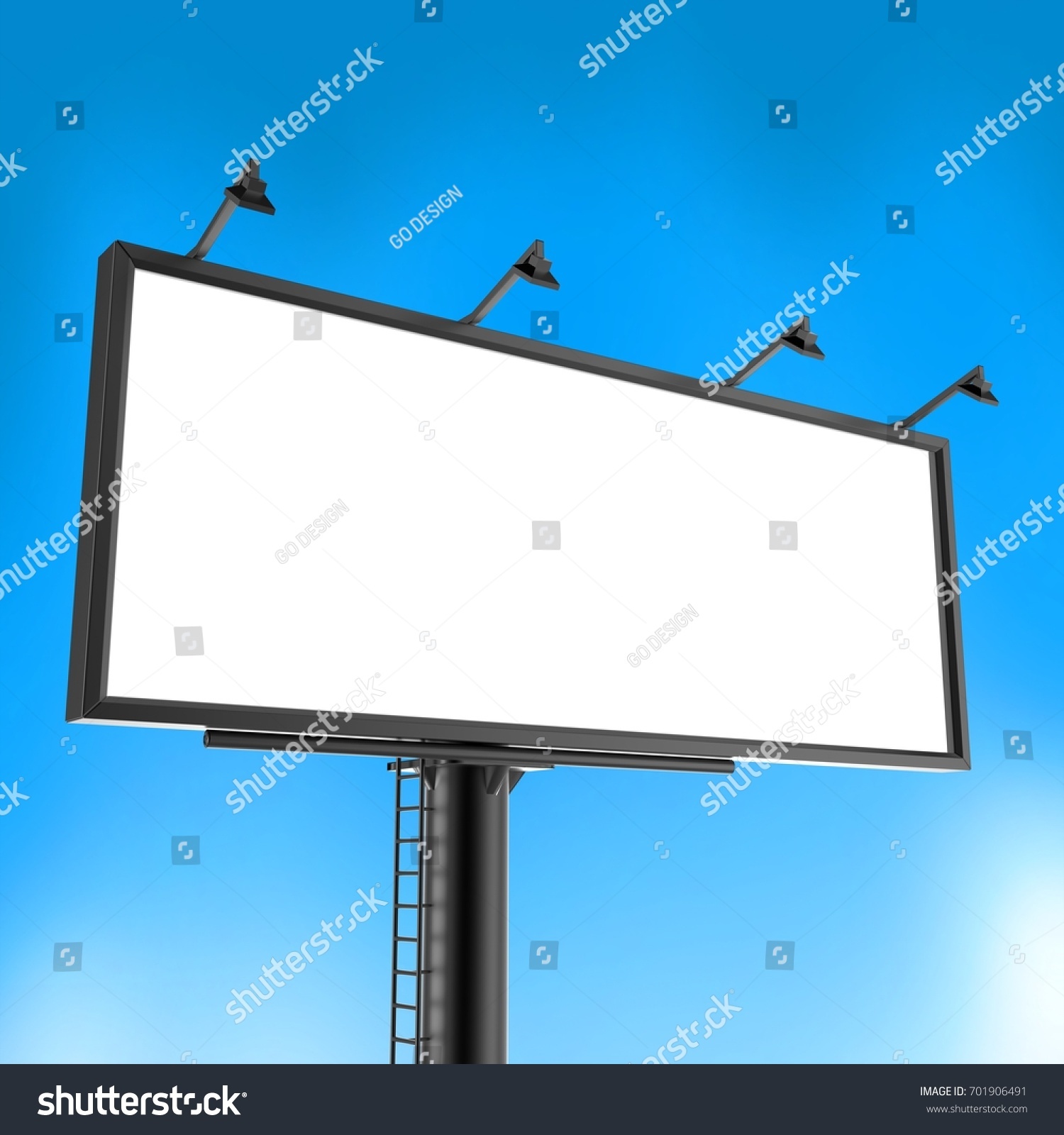 Billboard Blank White For Outdoor Advertising Poster Or Blank Billboard