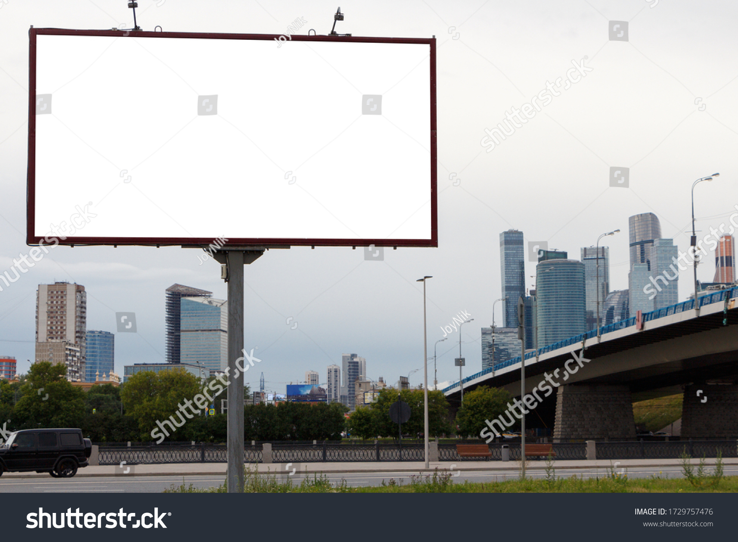 Download Billboard On Background City Bridge Mockup Stock Photo Edit Now 1729757476