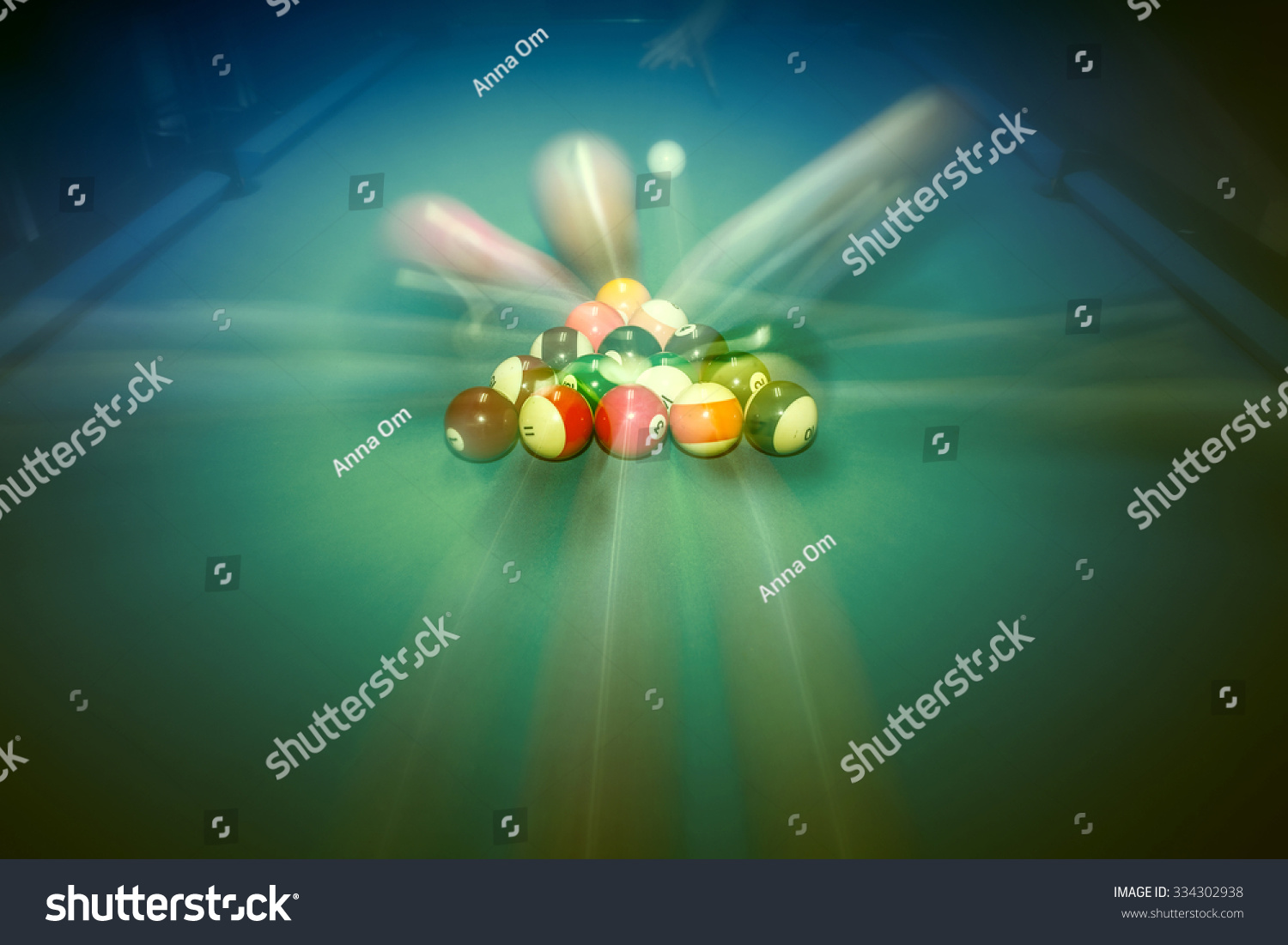  Ocean Colored Classic  Template Design Featuring Billiard Table Vintage Beginning