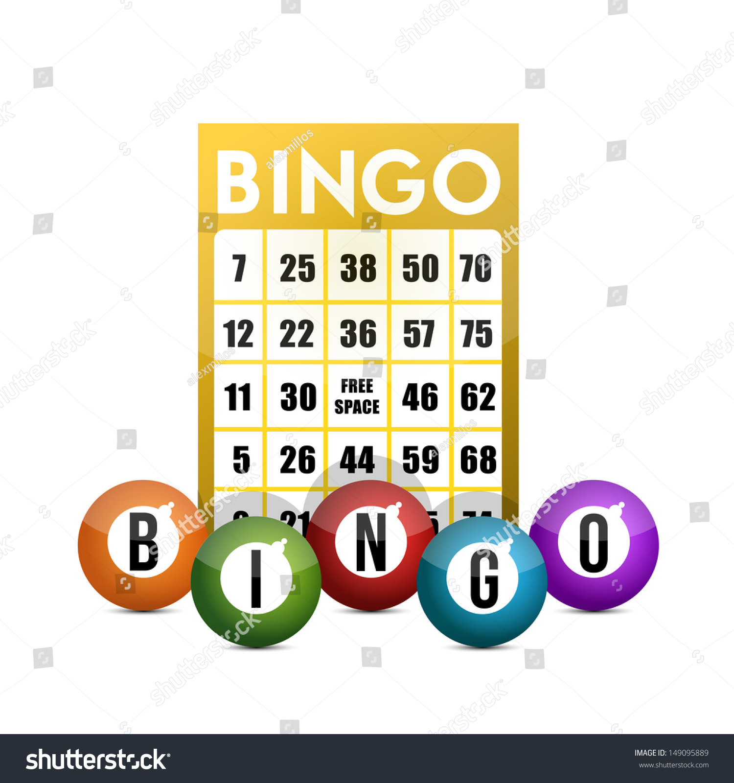 Bingo Concept Illustration Design Over White Stock Illustration ...
