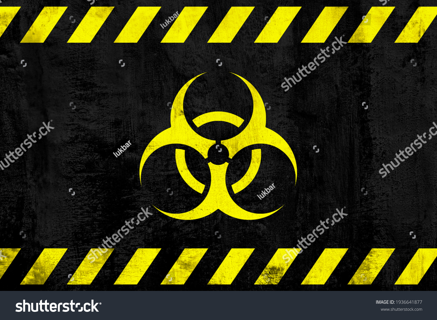 Biohazard Contamination Symbol Grunge Background Biologic Stock ...