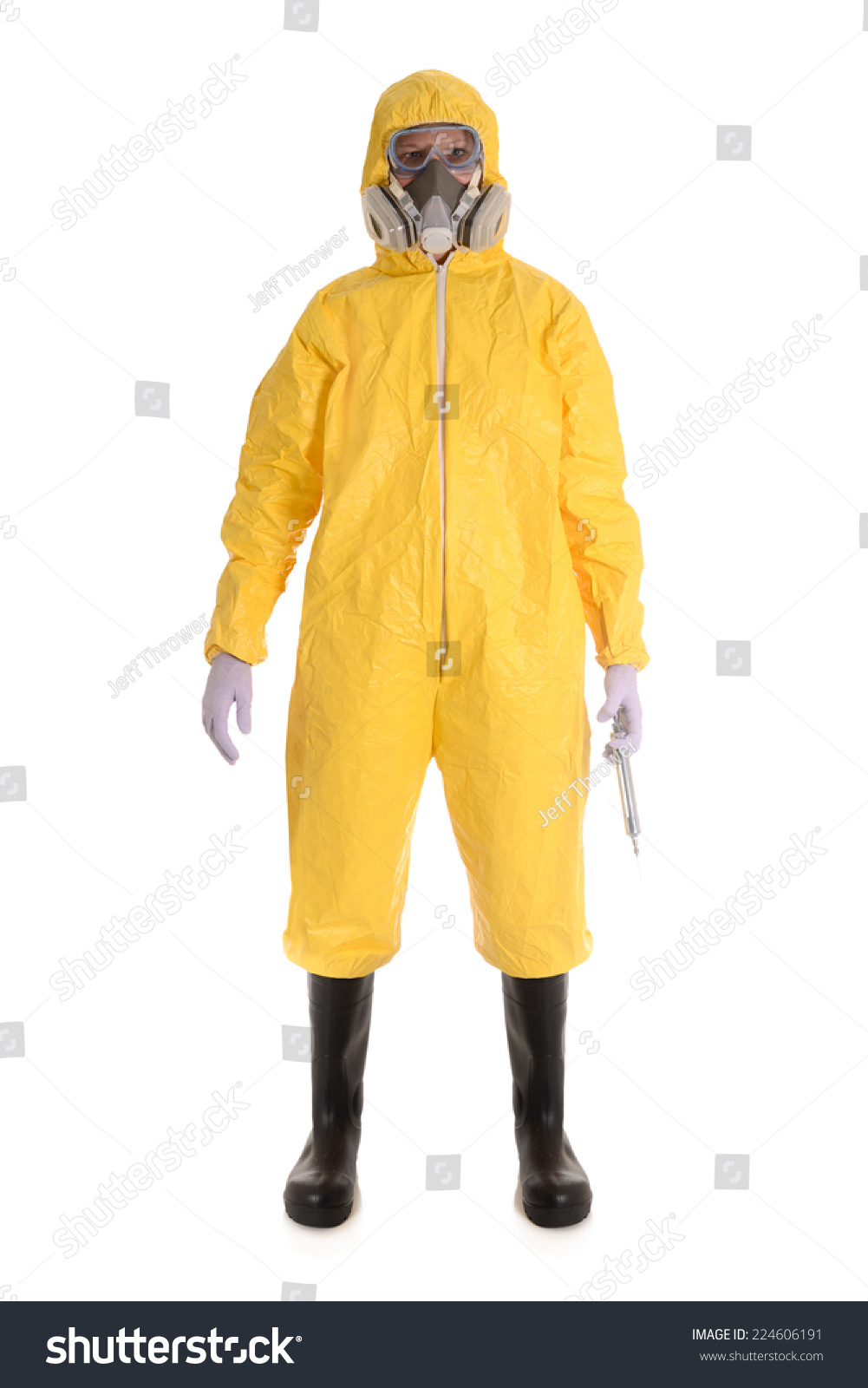 Biohazard Suit Large Syringe Stock Photo 224606191 - Shutterstock