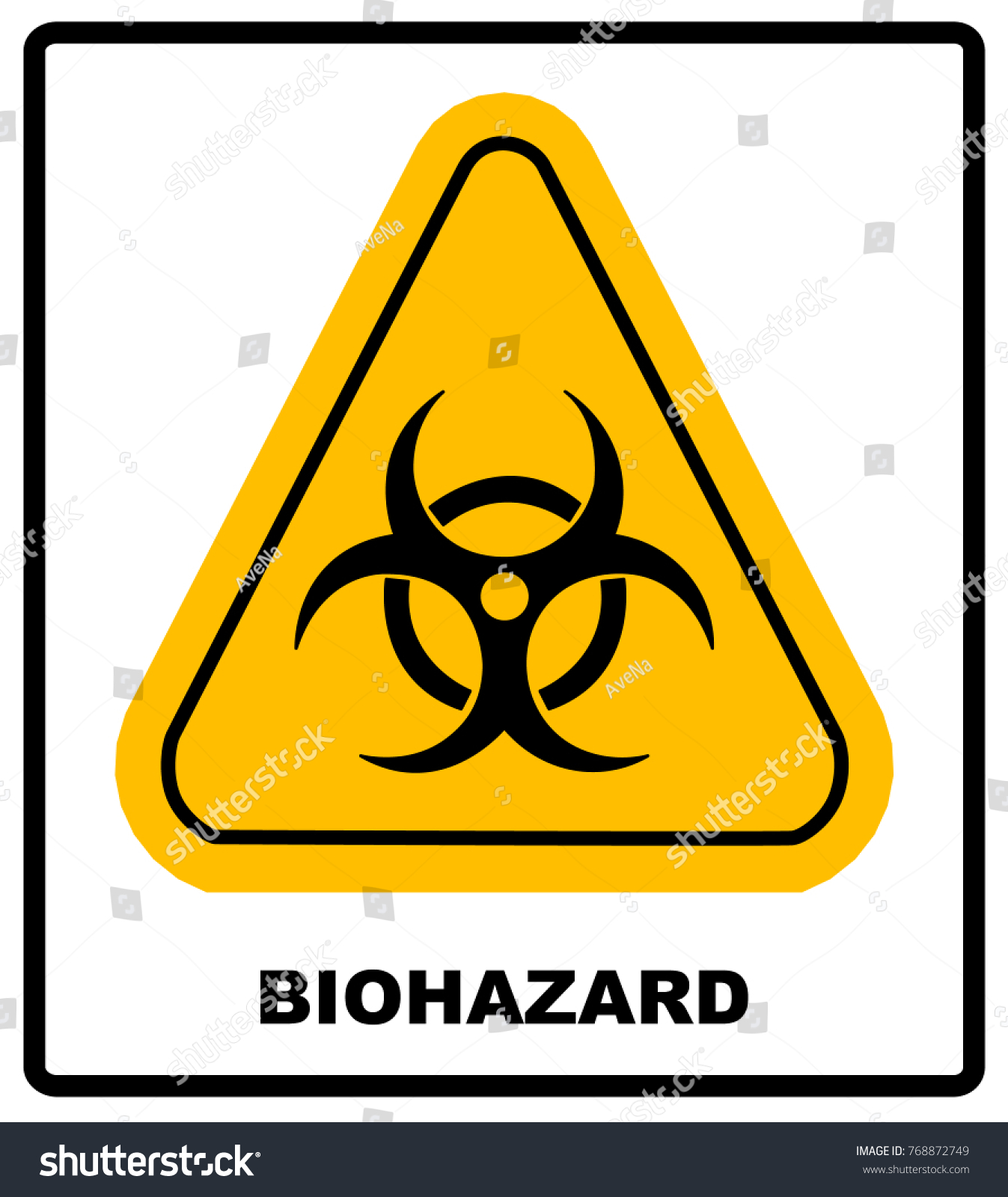 Biohazard Symbol Sign Biological Threat Alert Stock Illustration ...