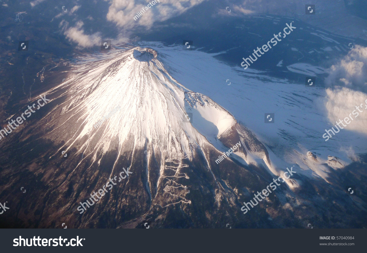 Bird'S Eye View Of The Mouth Of The Volcano Stock Photo 57040984 ...