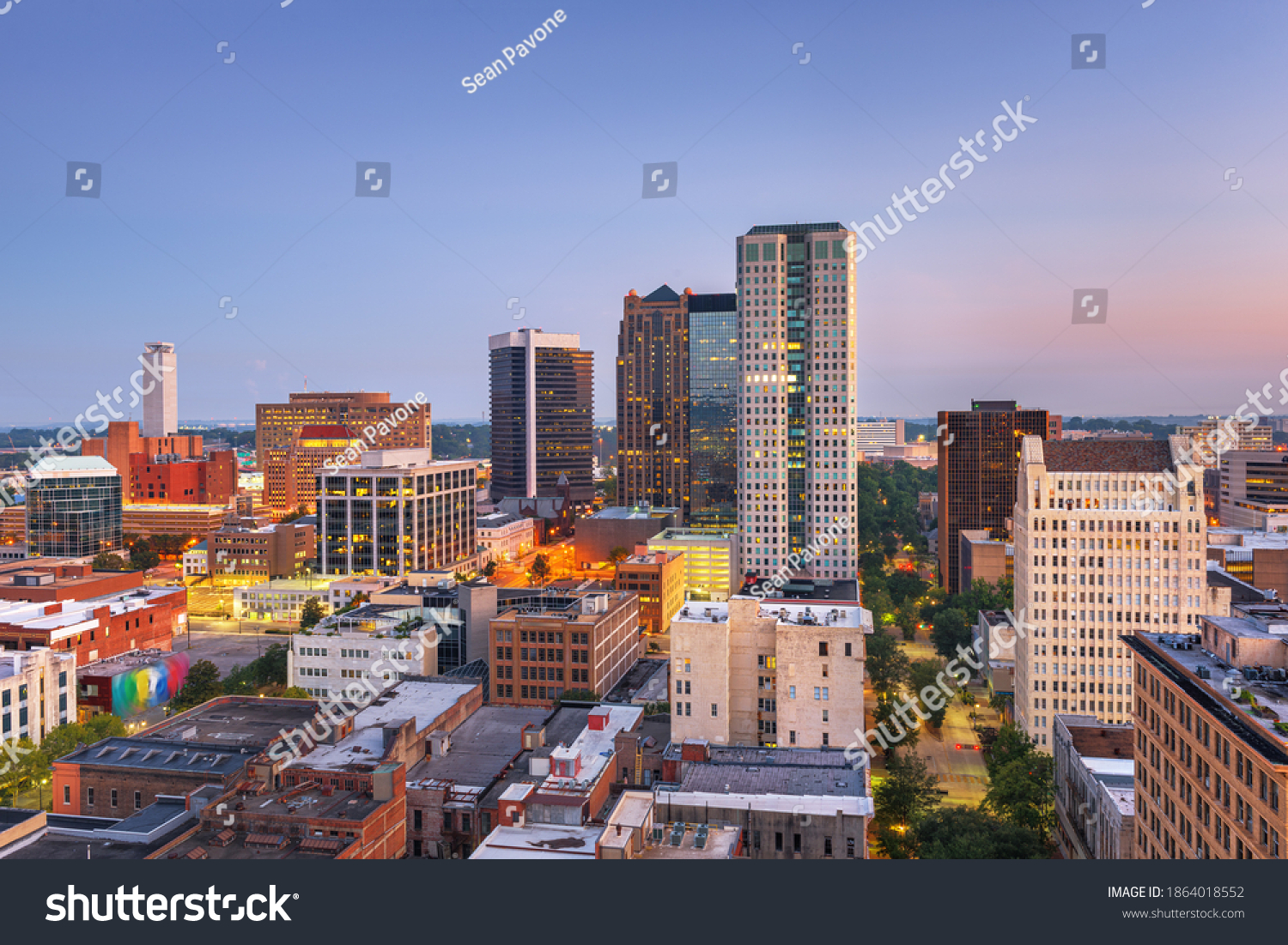 Birmingham Alabama Usa Downtown City Skyline Stock Photo 1864018552