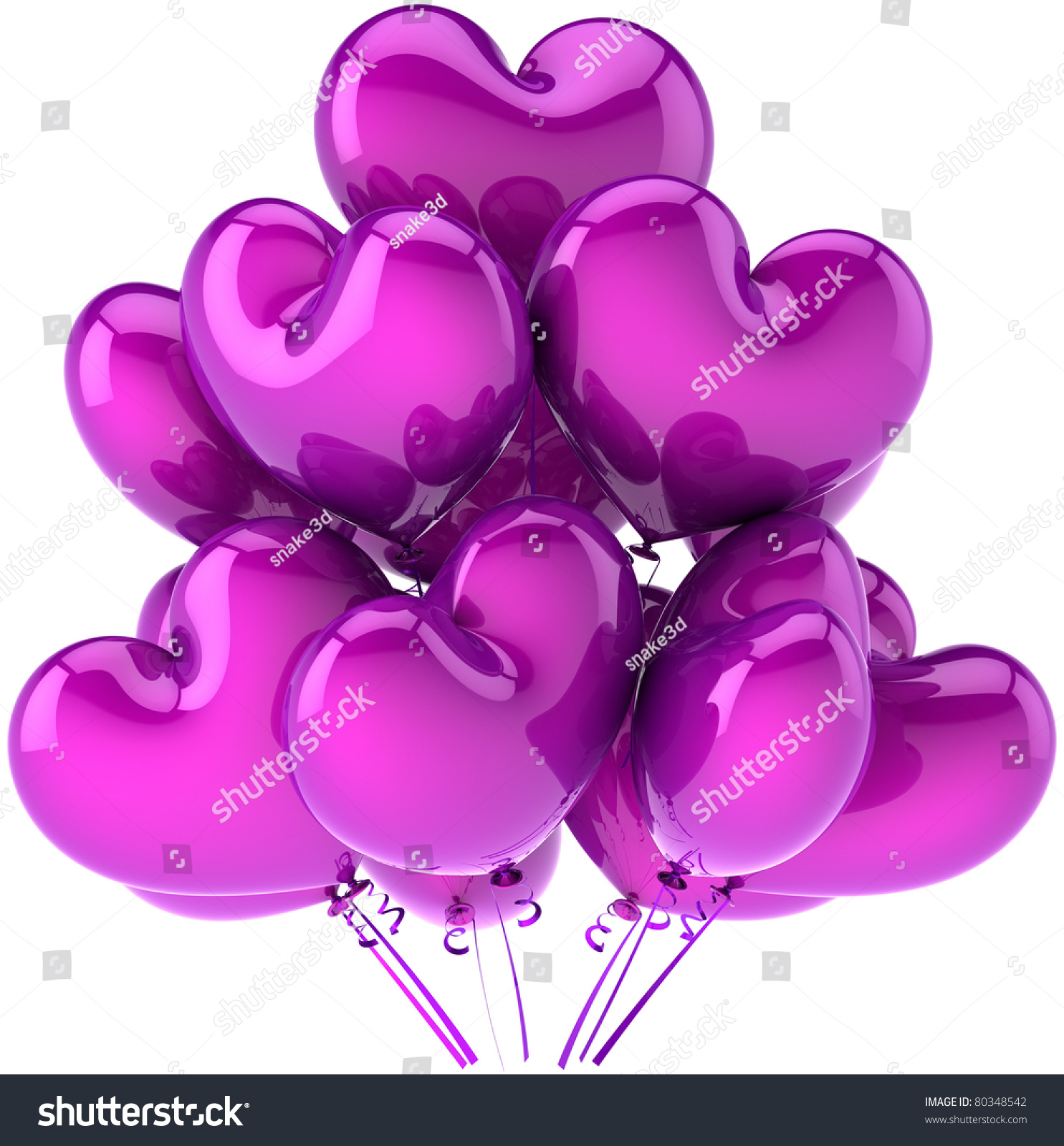 Birthday Balloons Party Holiday Decoration Form Stock Illustration ...