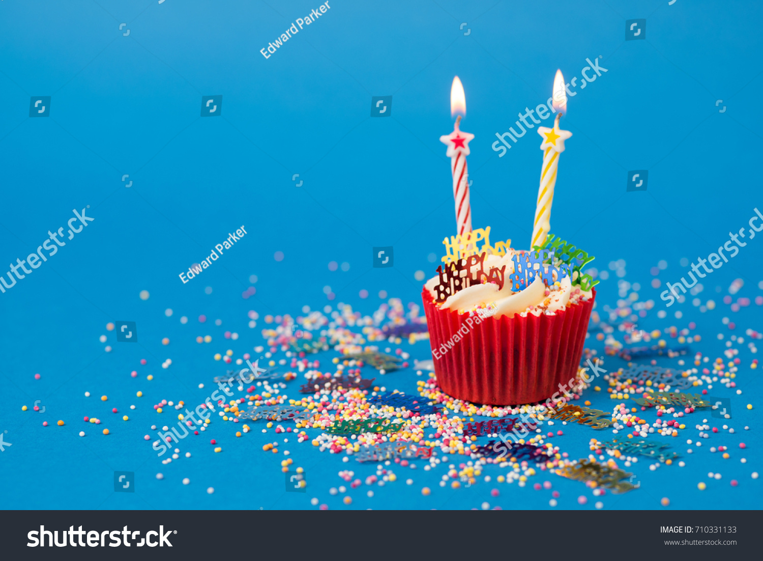 Birthday Cupcake Sprinkles Stock Photo 710331133 | Shutterstock