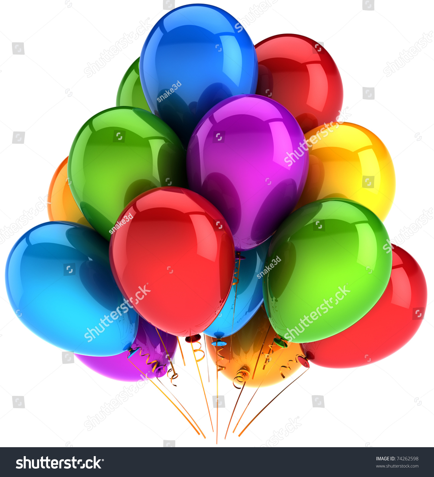 Birthday Party Balloons Multicolored Colorful Birthday Decoration ...