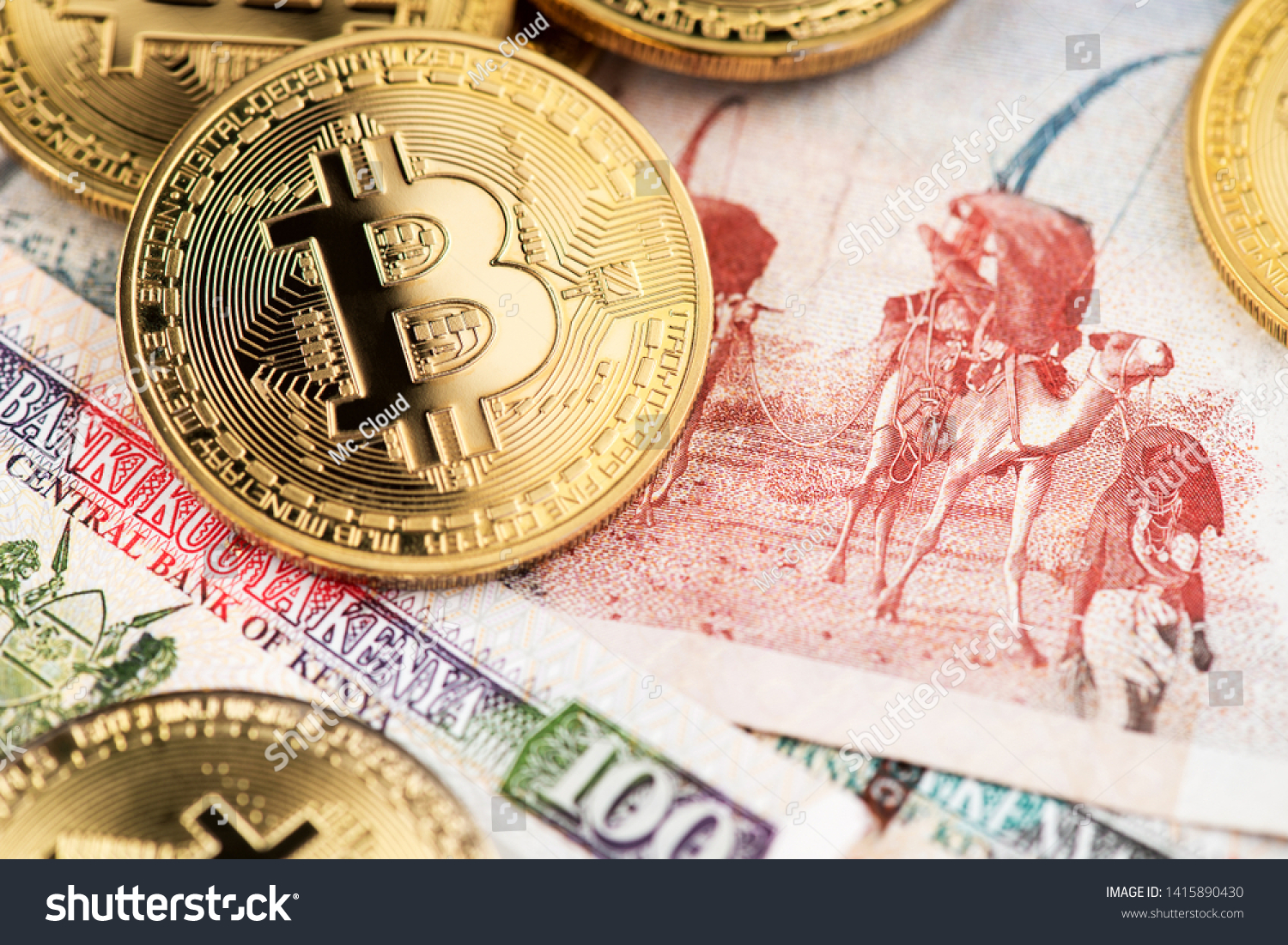 Bitcoin Cryptocurrency Virtual Money On Kenyan Stock Photo Edit Now 1415890430