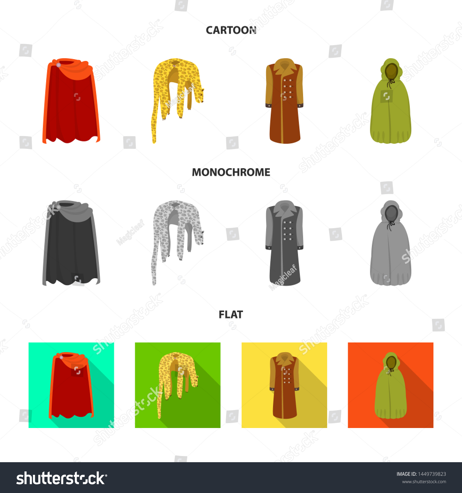 Bitmap Design Material Clothing Icon Set Stock Illustration 1449739823