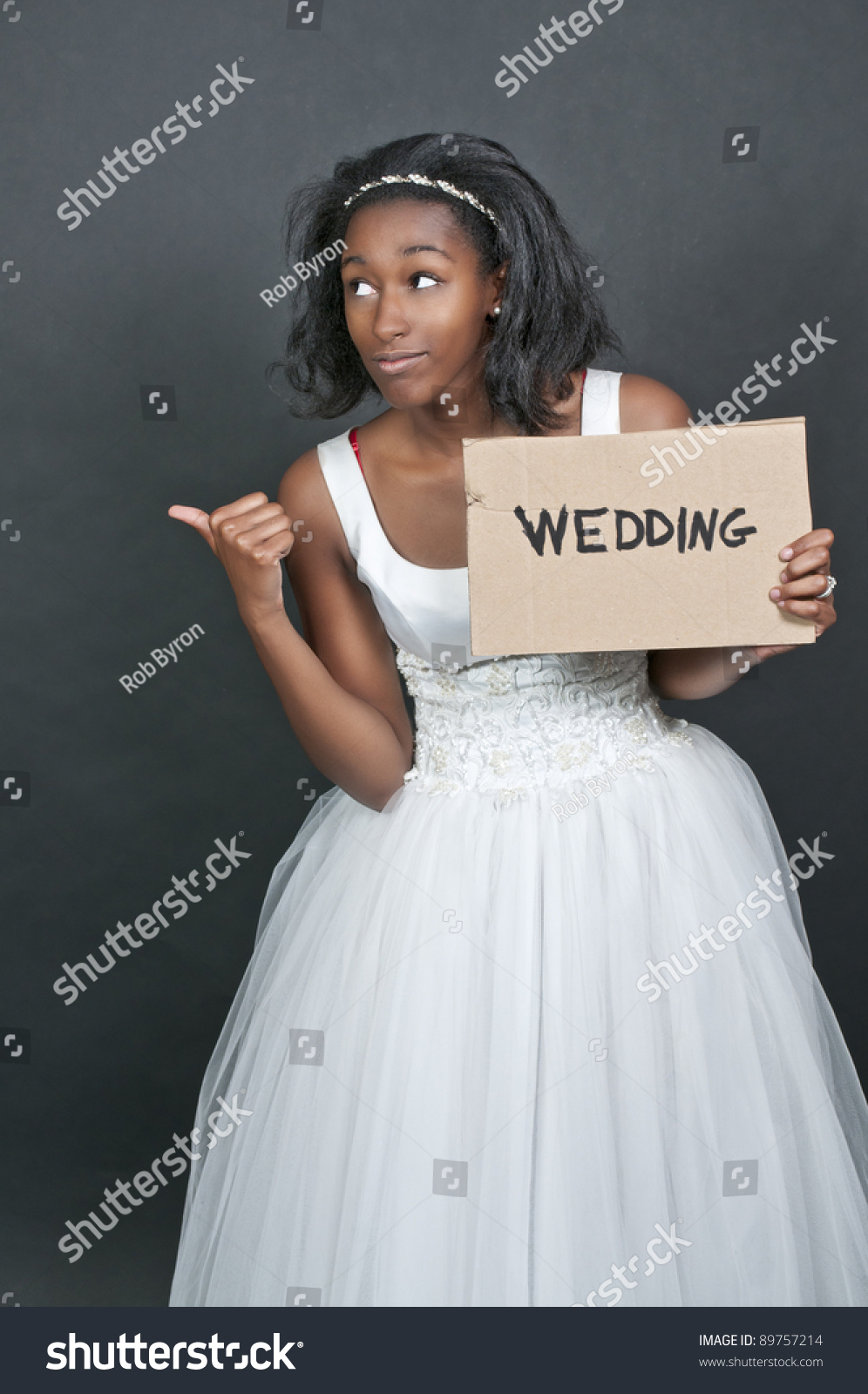 Black African American Woman Bride Wedding Stock Photo Edit Now