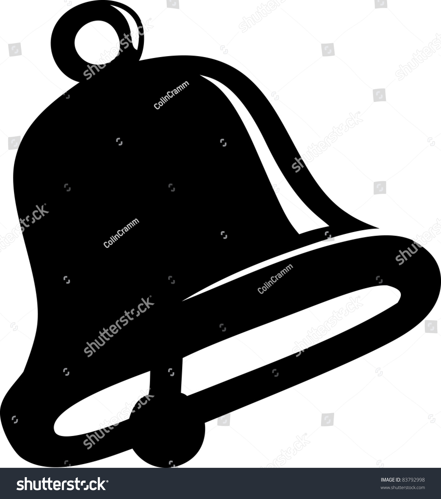 Black White Bell Simplified Cartoon Style Stock Illustration 83792998 ...